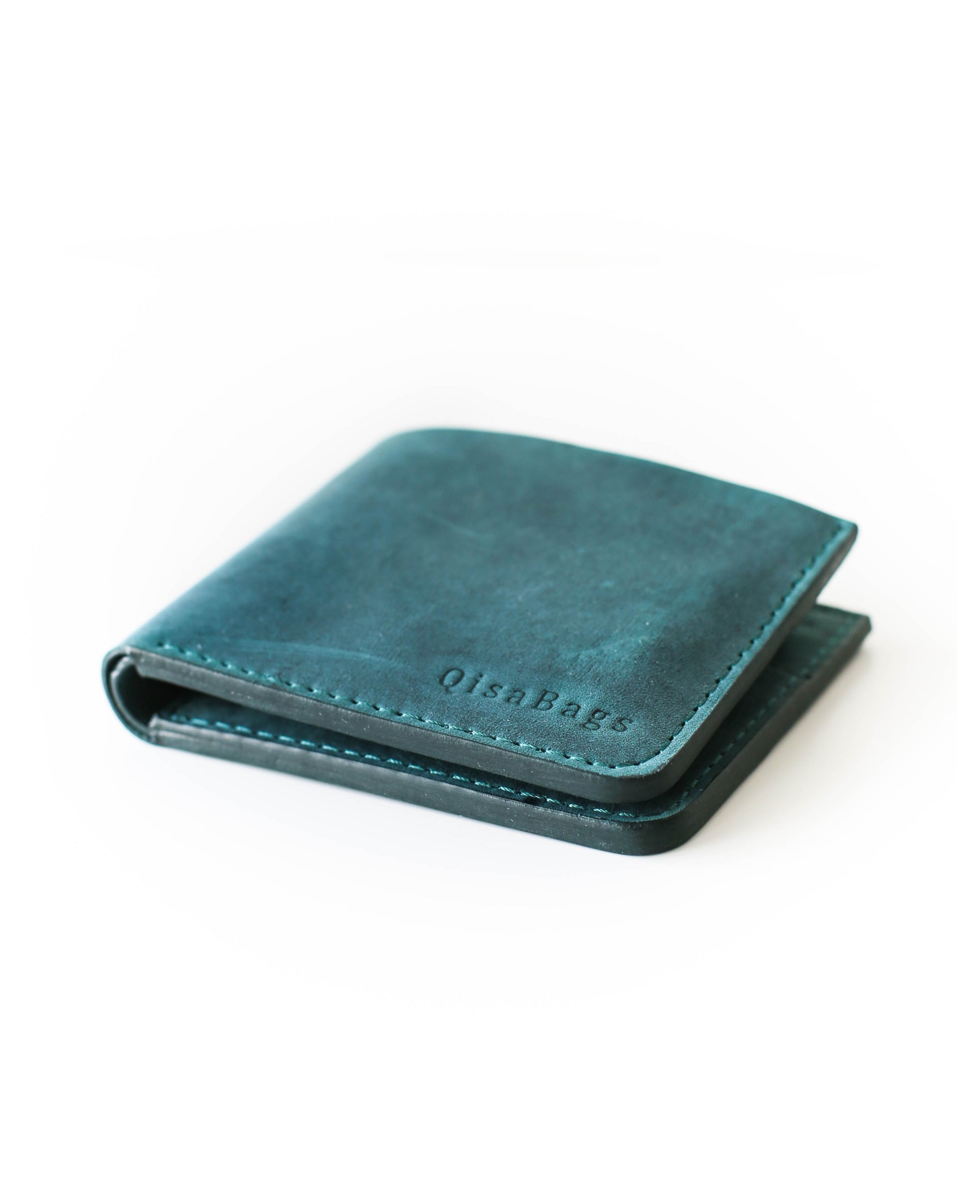 Green Leather Wallet Mens