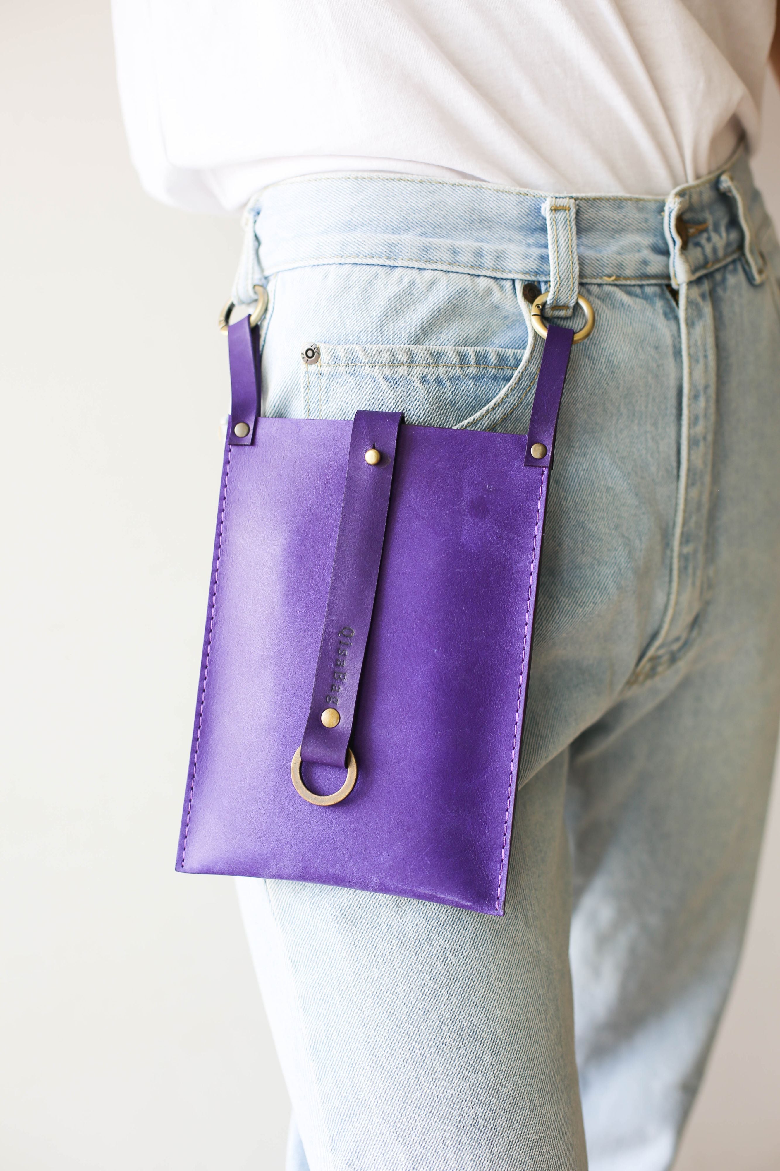 Purple Leather Purse