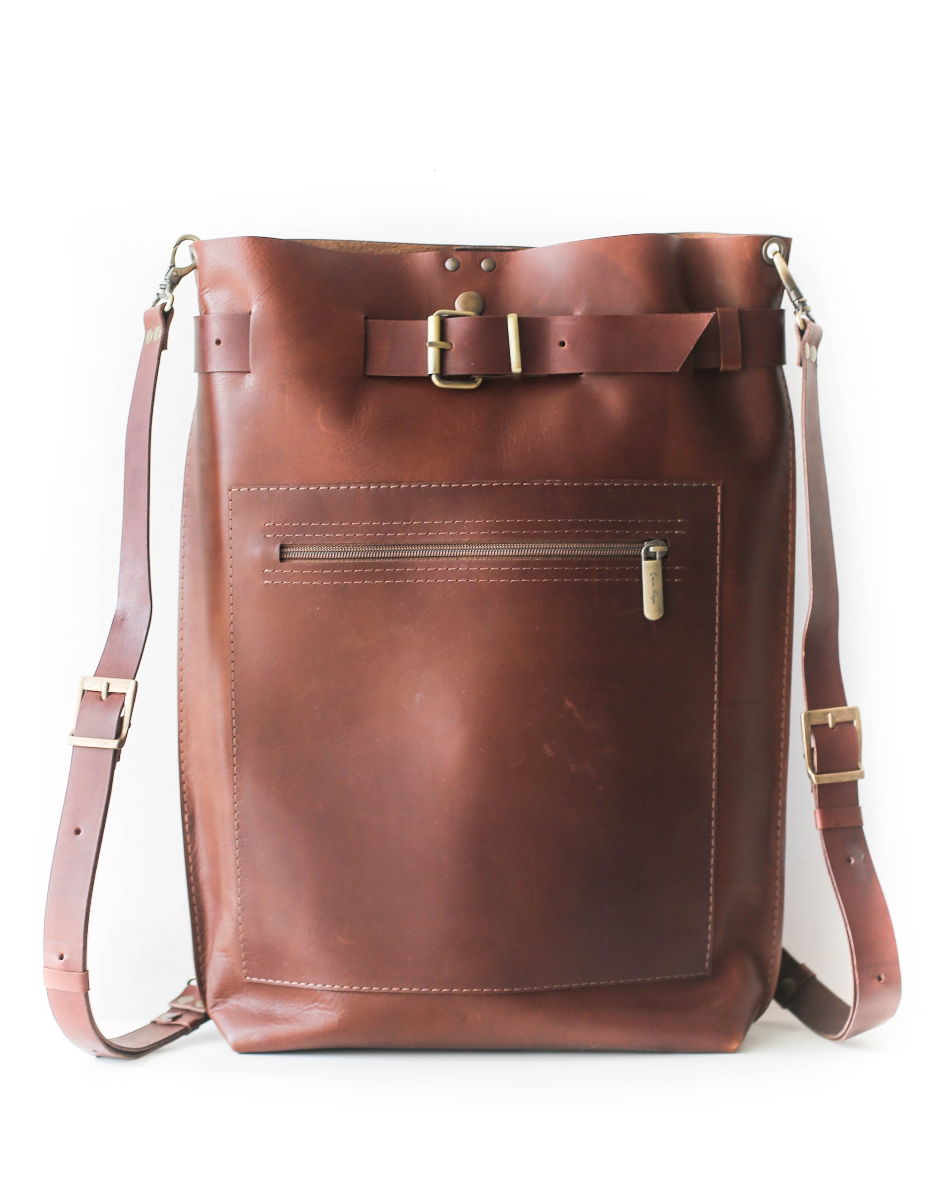 Brown Vintage Leather Backpack