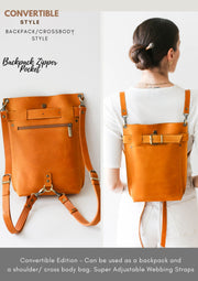 leather convertible backpack purse 