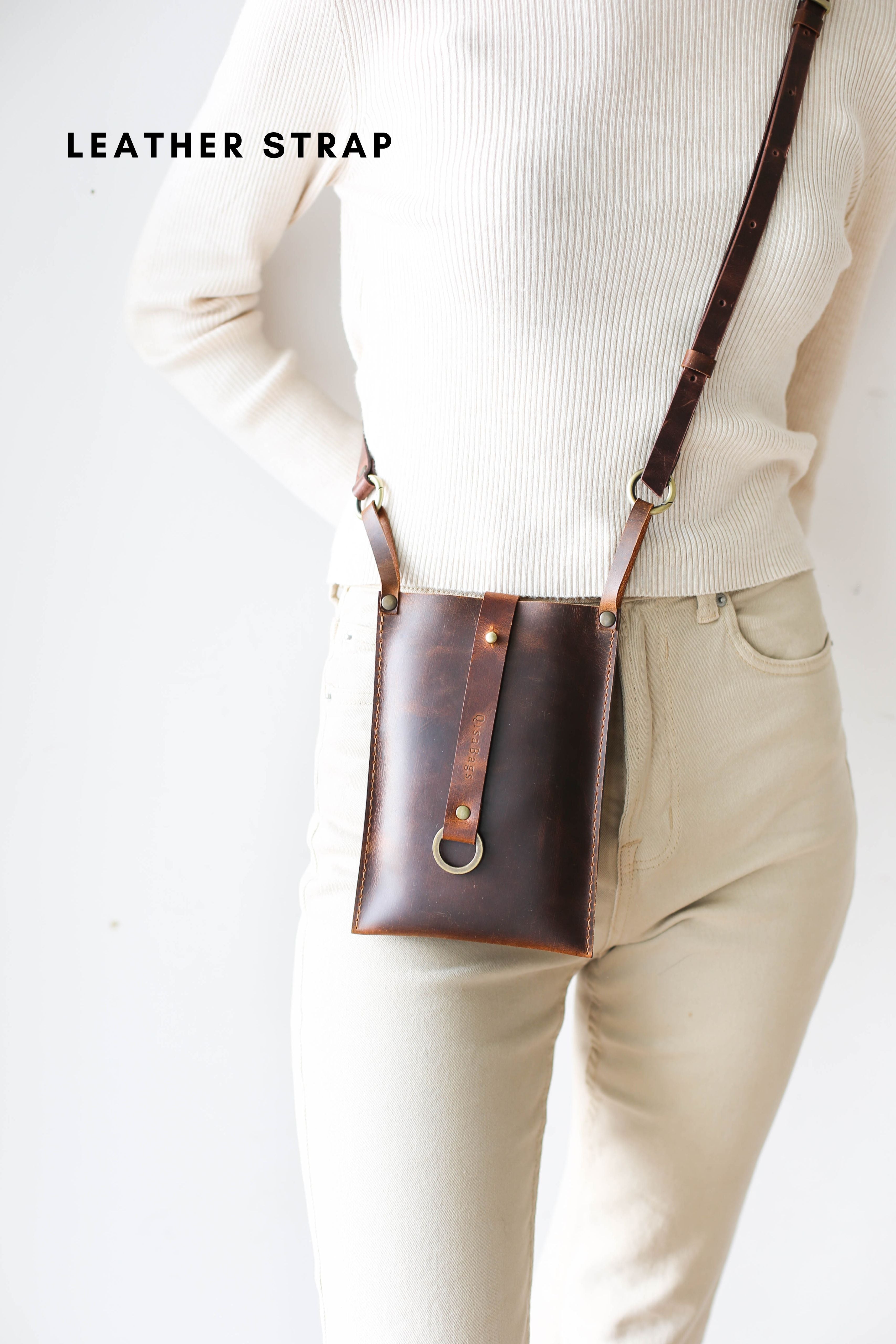leather crossbody phone bag