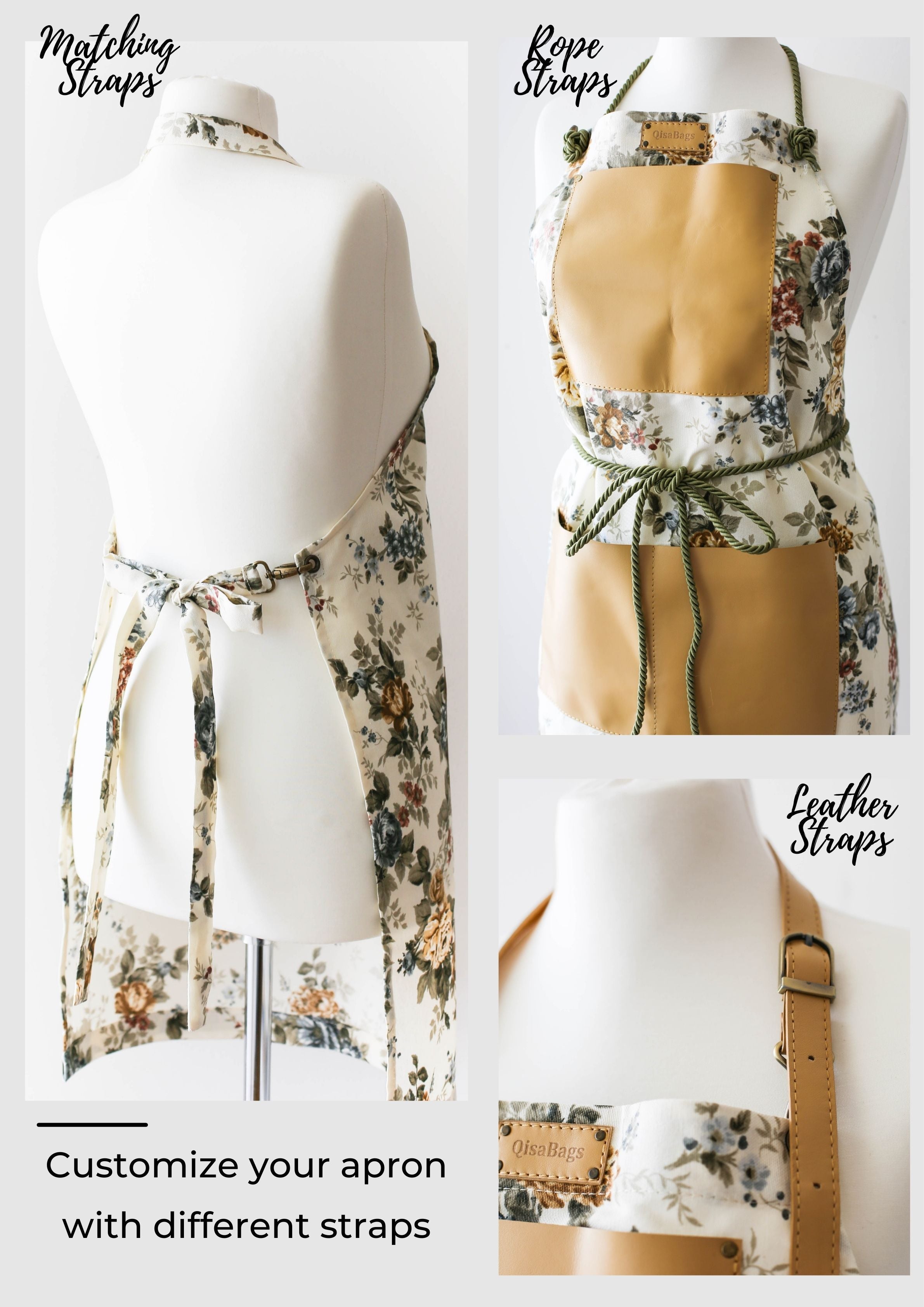 Leather Apron | Women's Vintage Aprons | Gardening Aprons