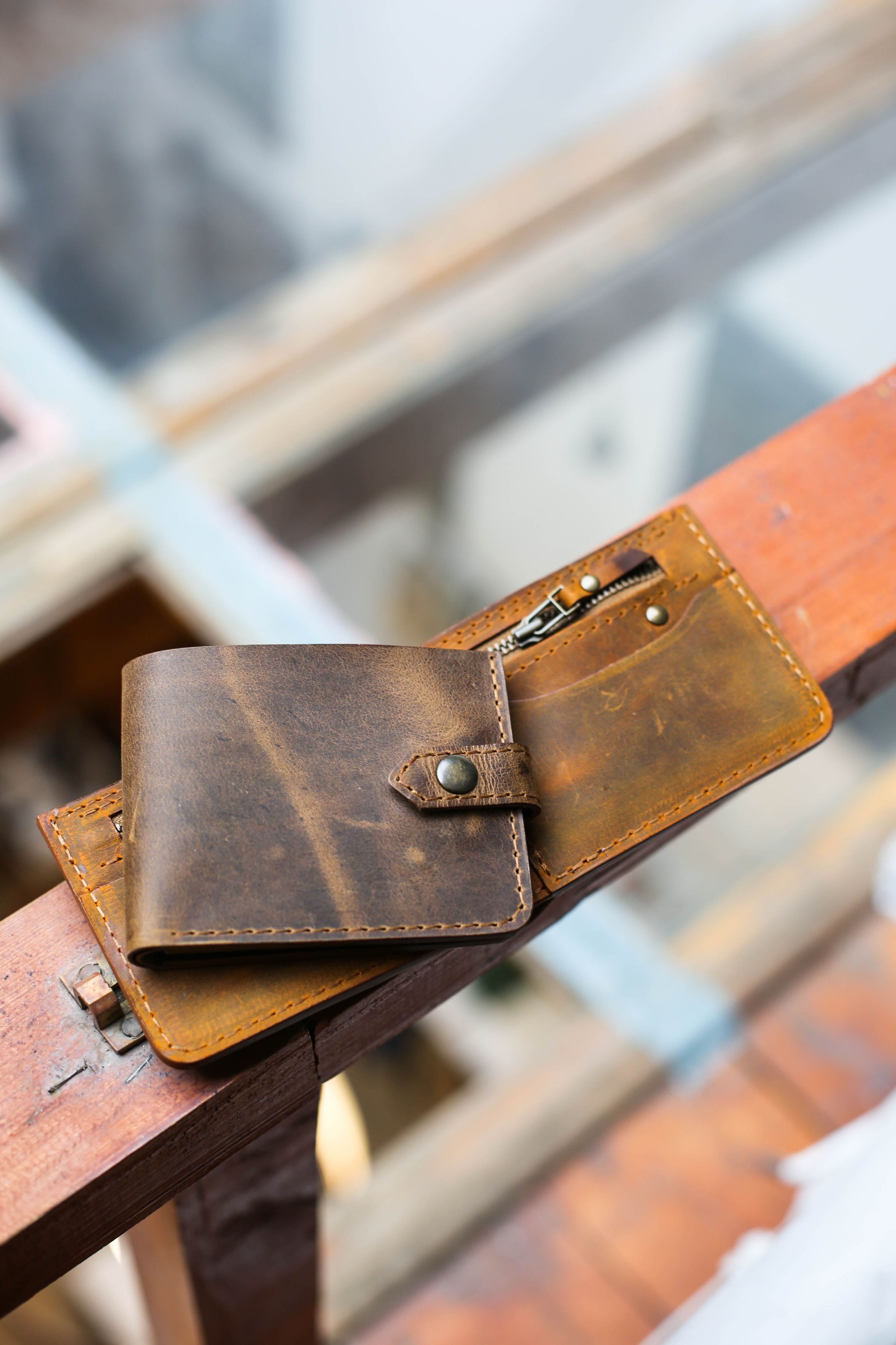 handmade leather wallets