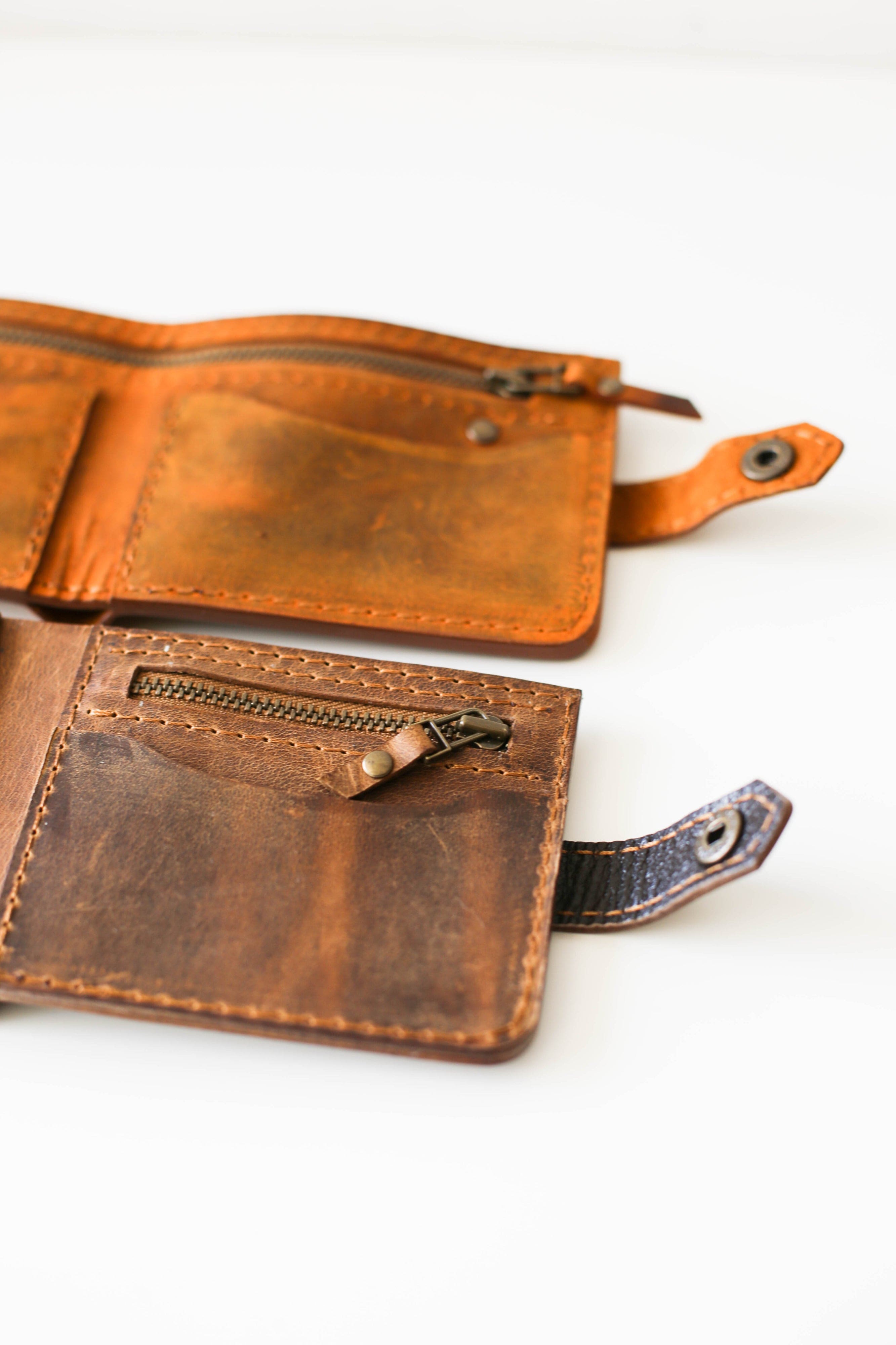 handmade leather wallets