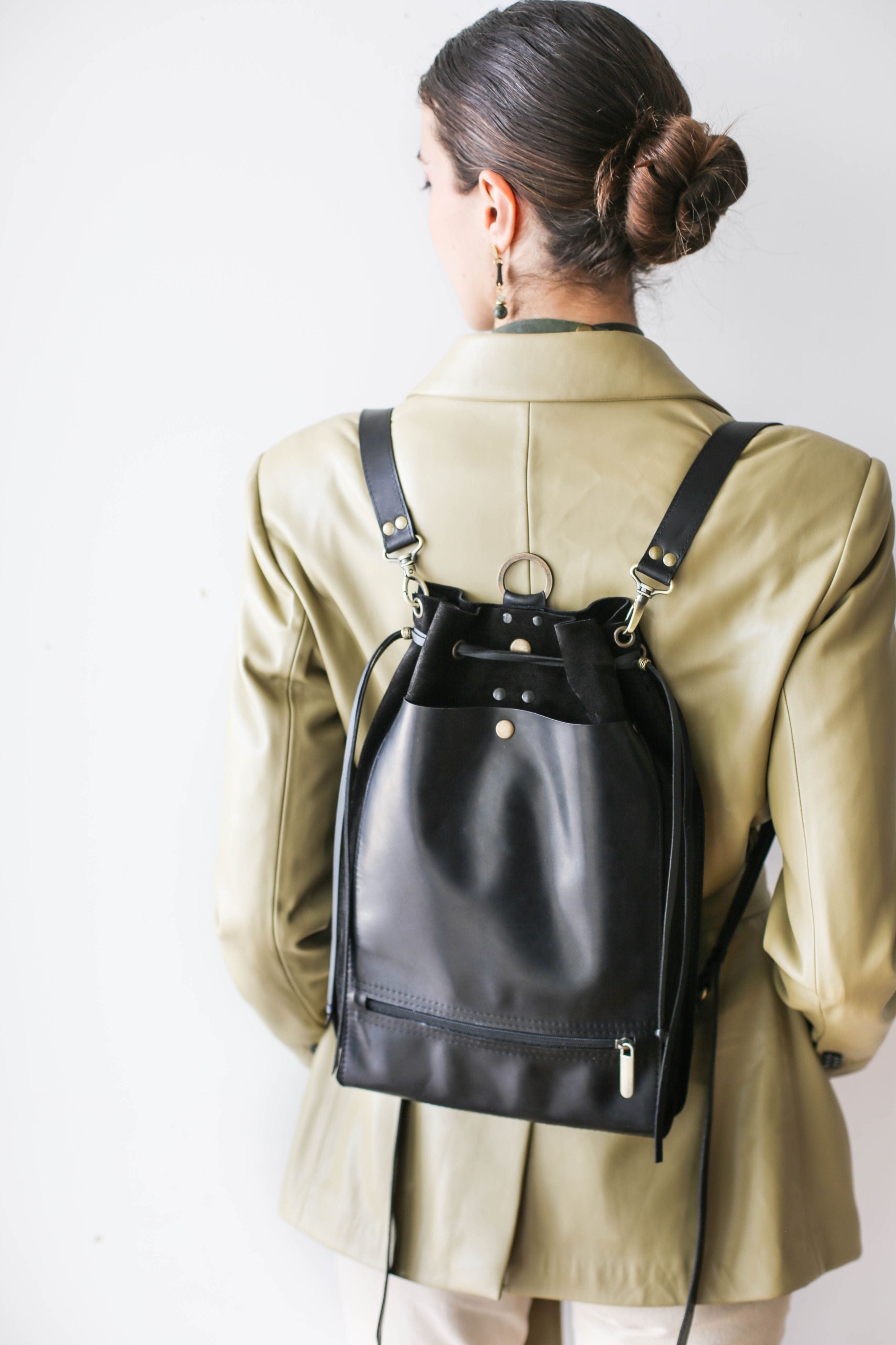 Artisan Black genuine Leather backpack – chulachic