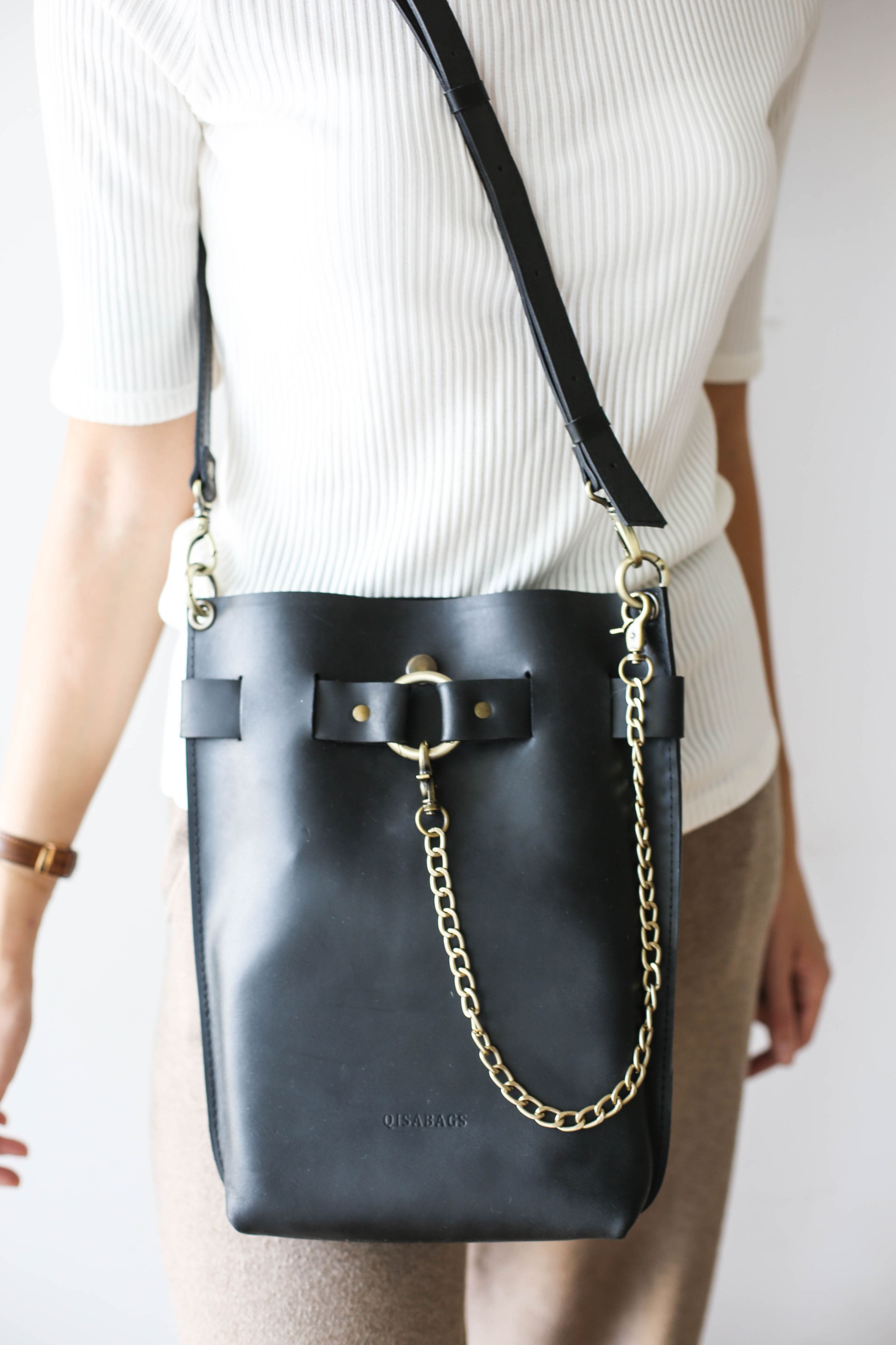 Black Leather Purse