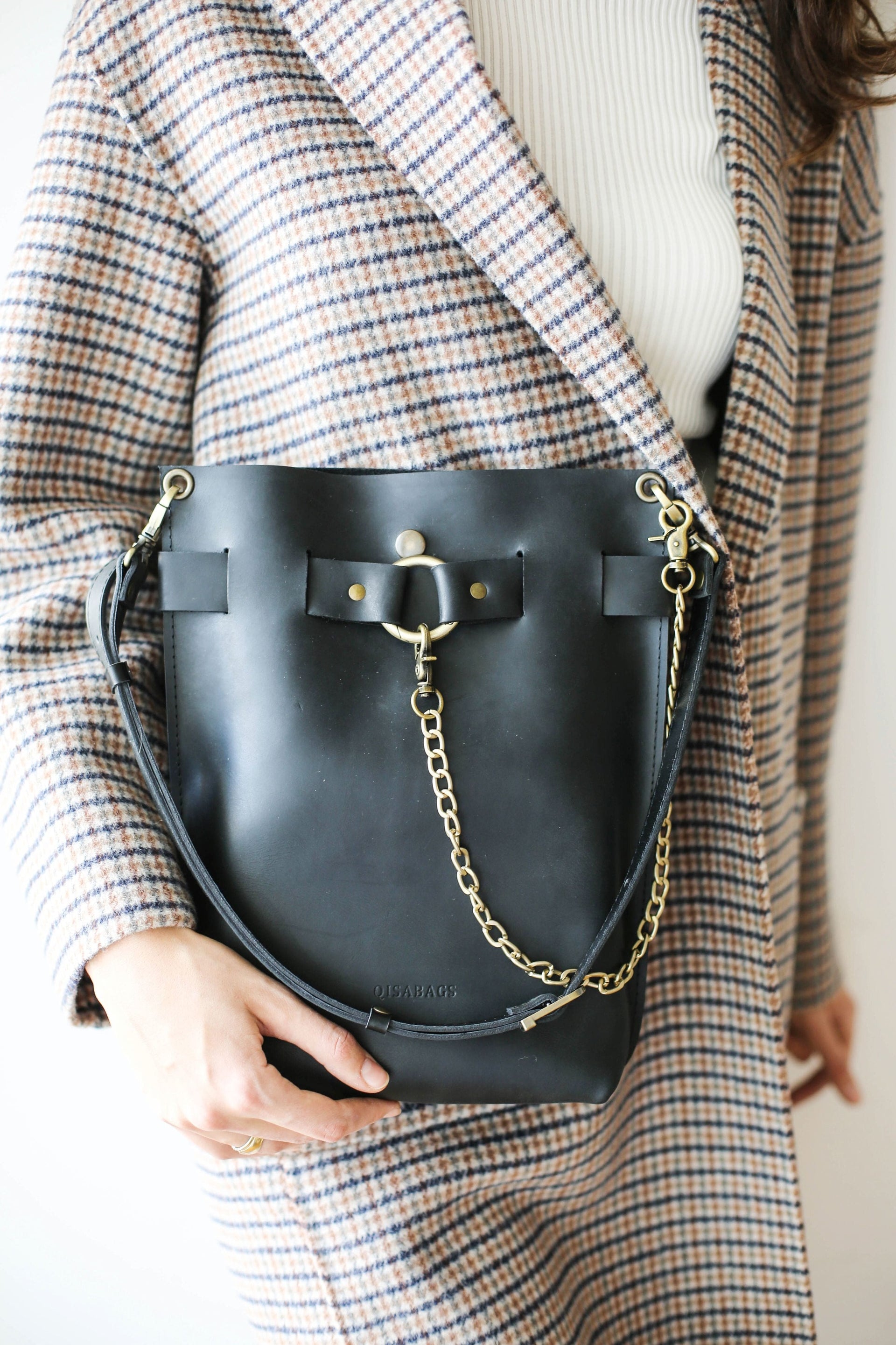 italian leather backpack purse