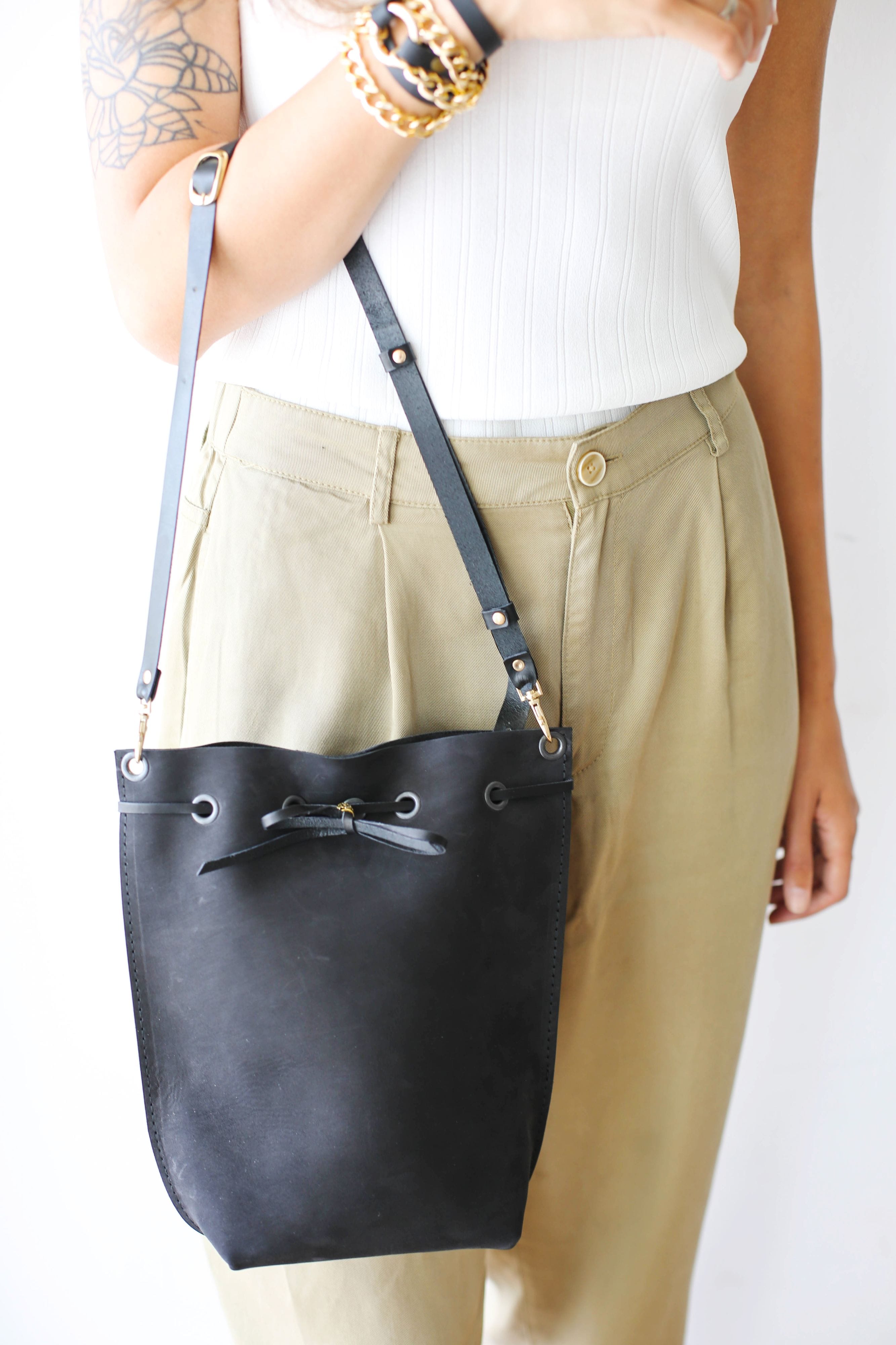 Black Leather Purse