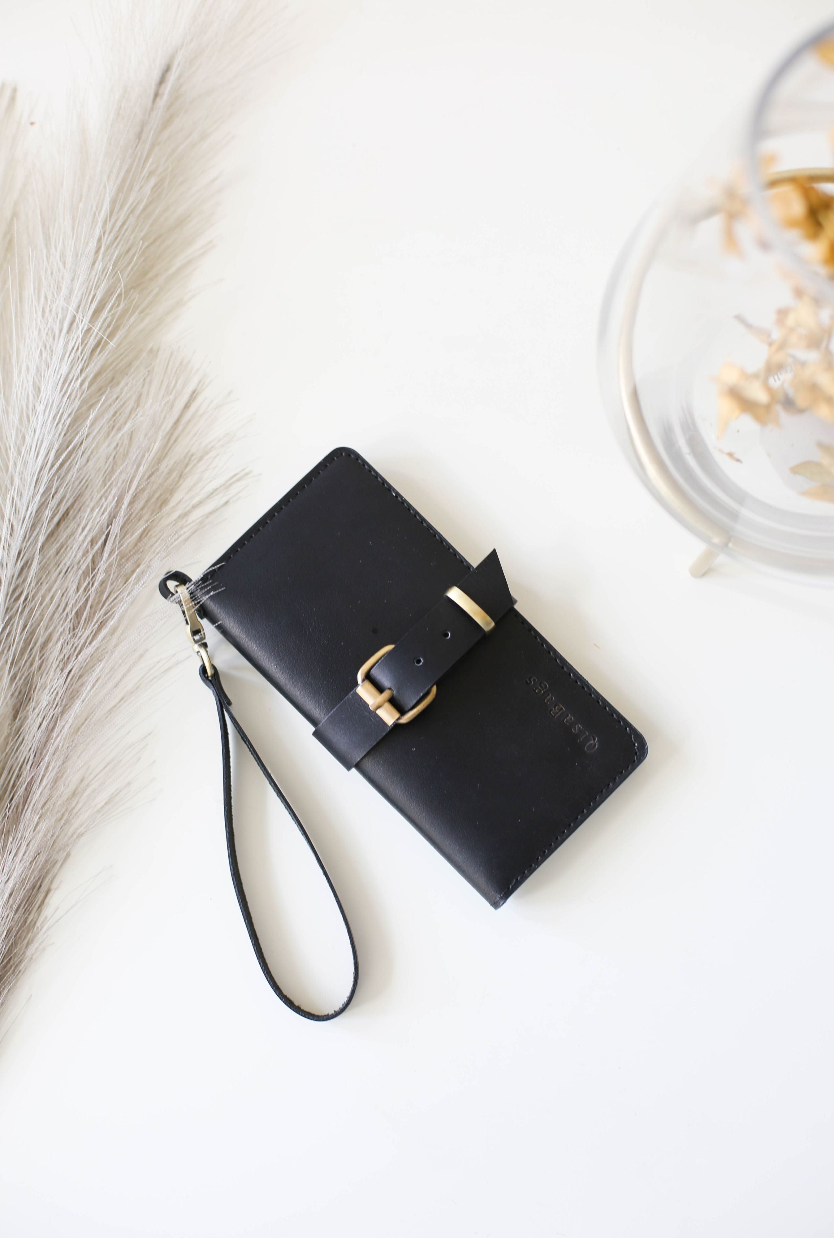 Womens Black Leather Wallet | Designer Wallet - Qisabags