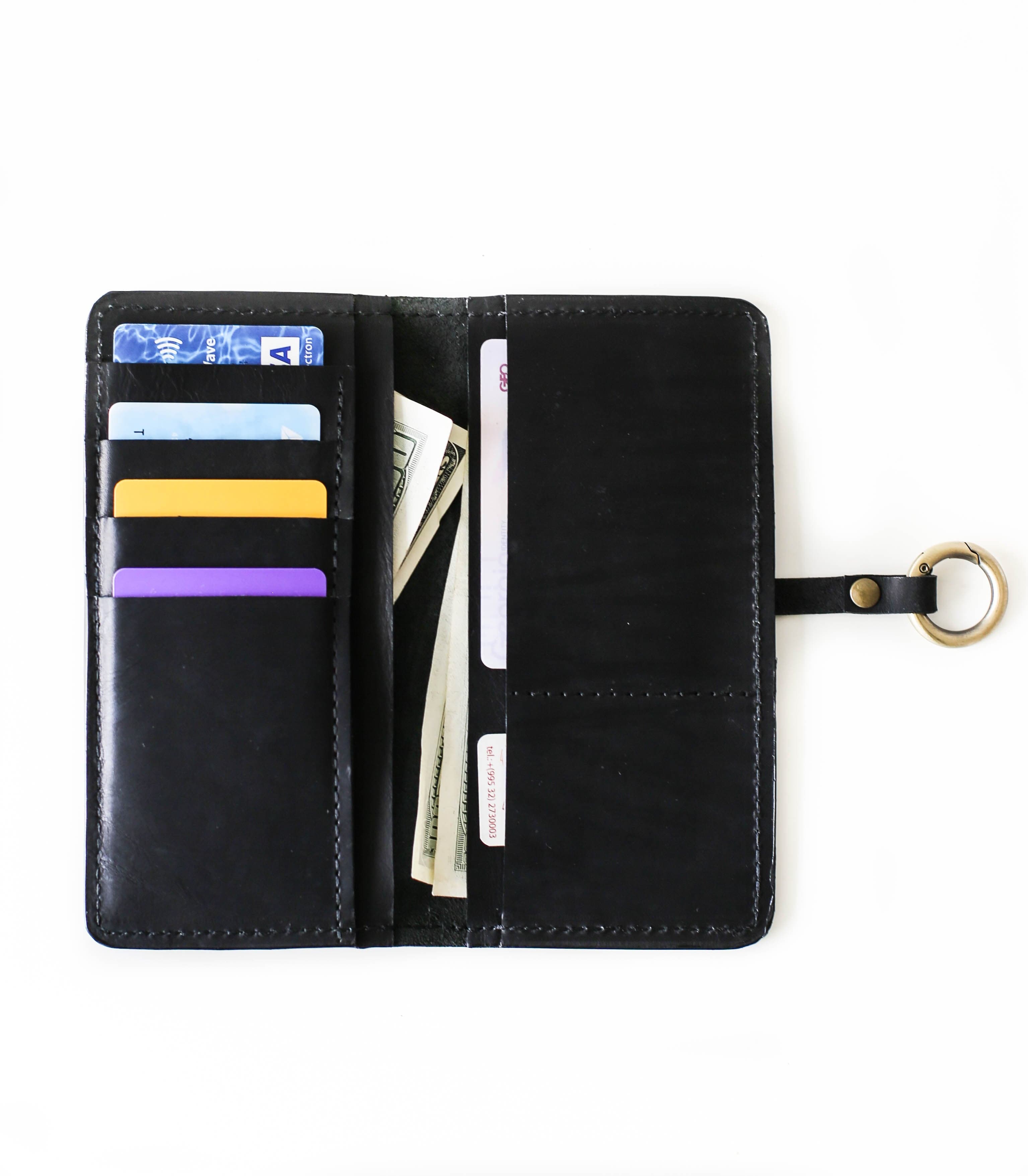 Womens Black Leather Wallet | Designer Wallet - Qisabags