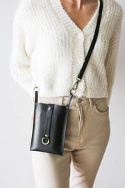 Leather Crossbody Bag for phone