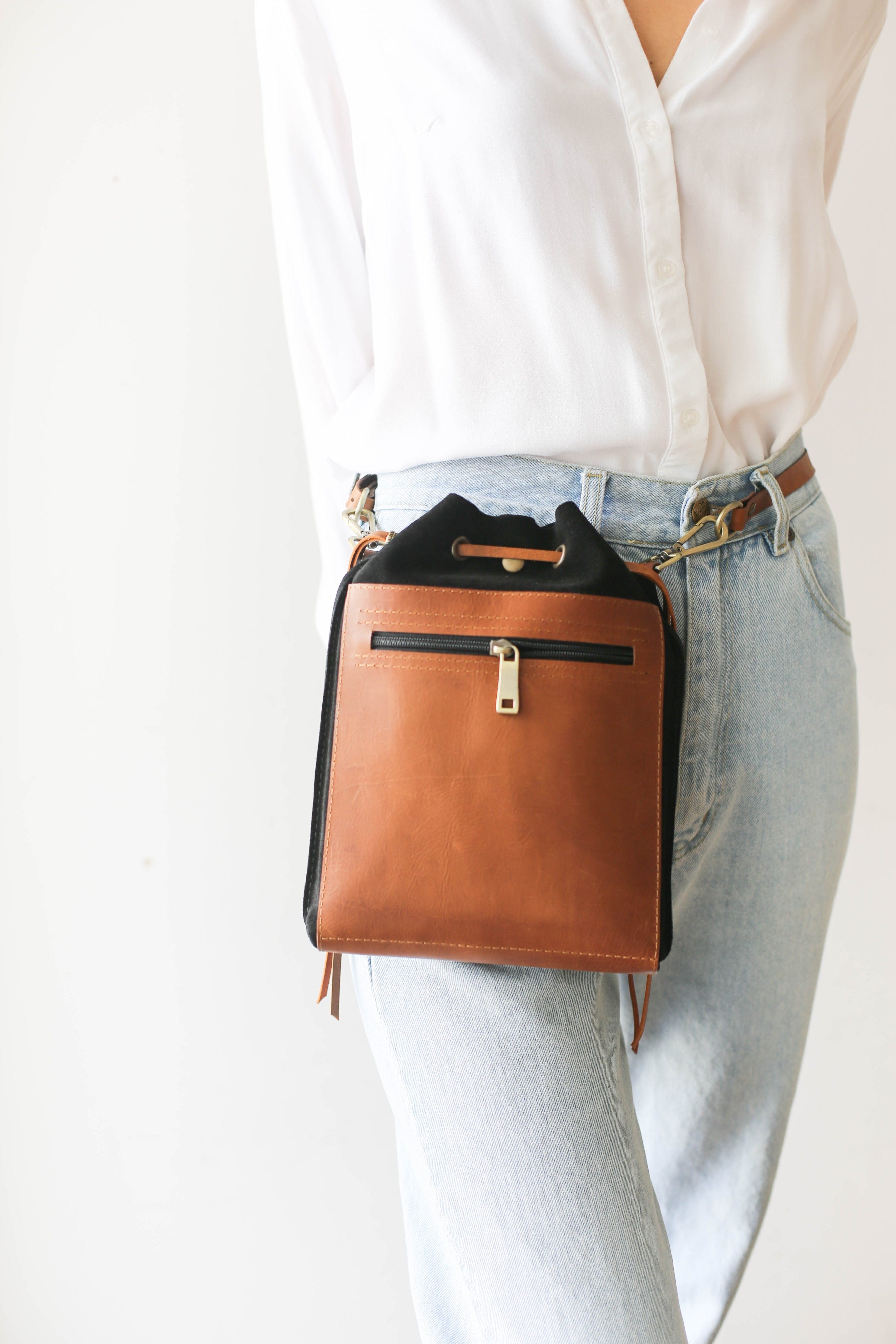 small leather bag