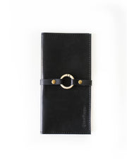 womens black leather wallet