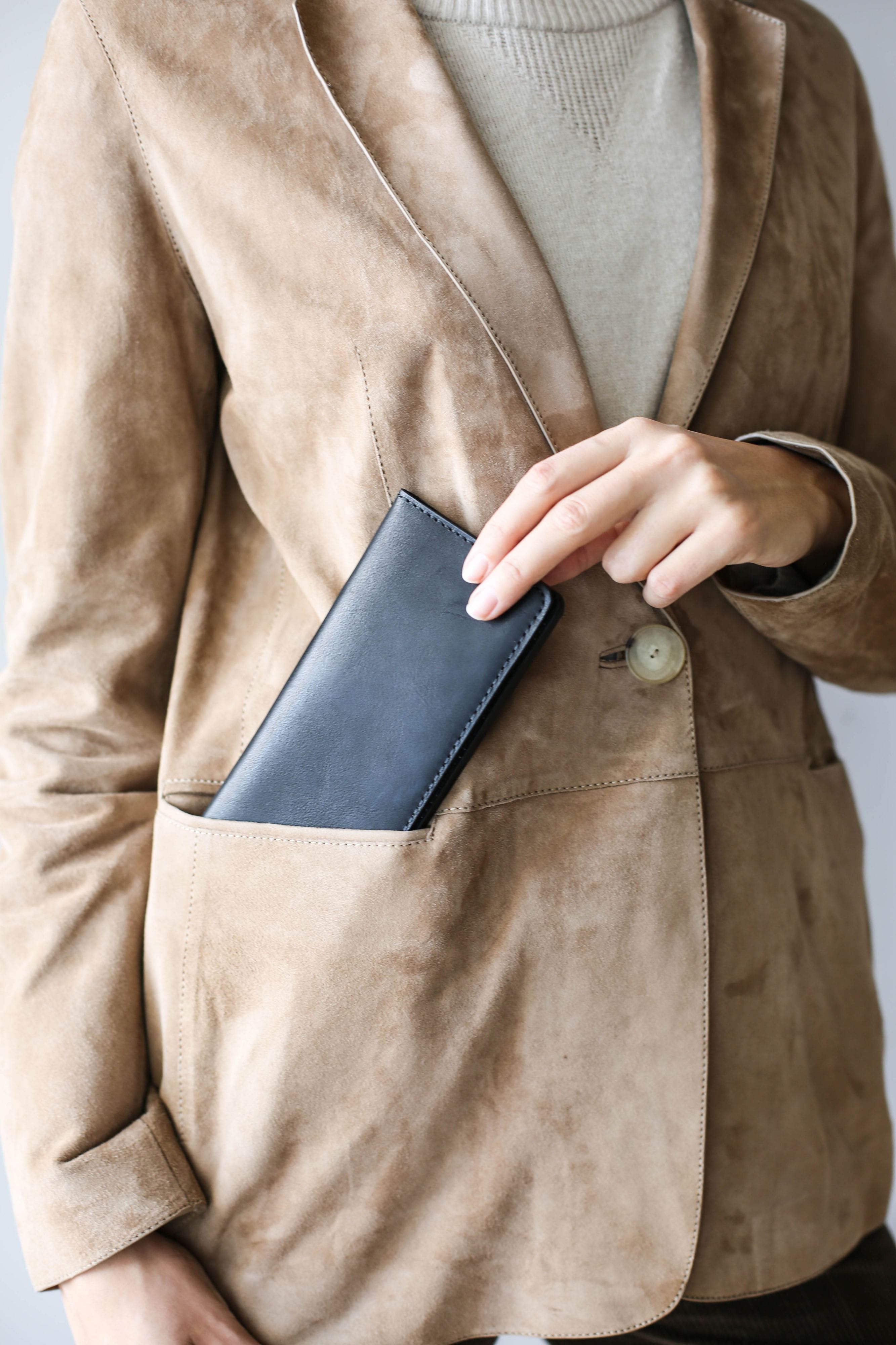 Handmade Black leather wallet