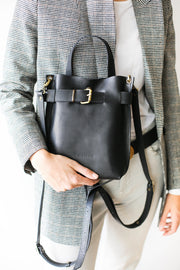 Designer Black Leather Bag
