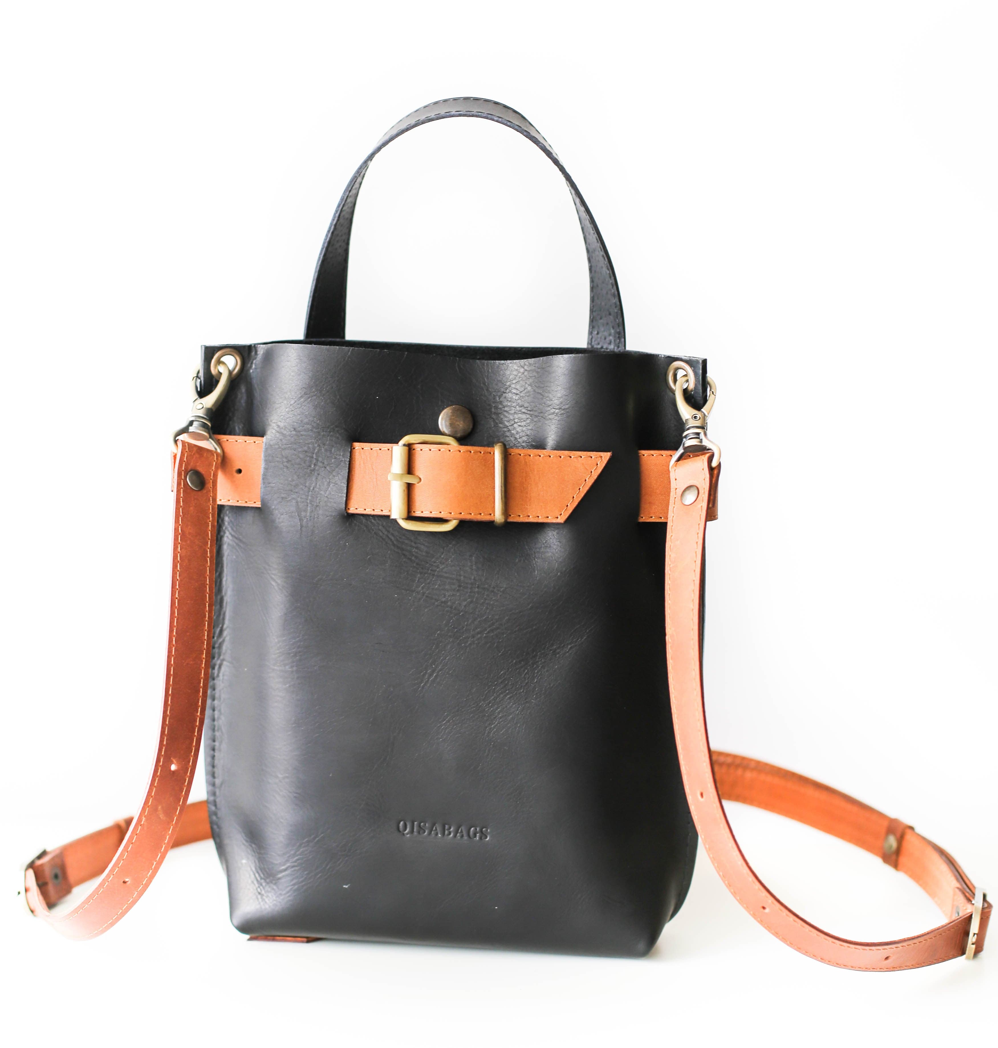 Small Black Leather backpack