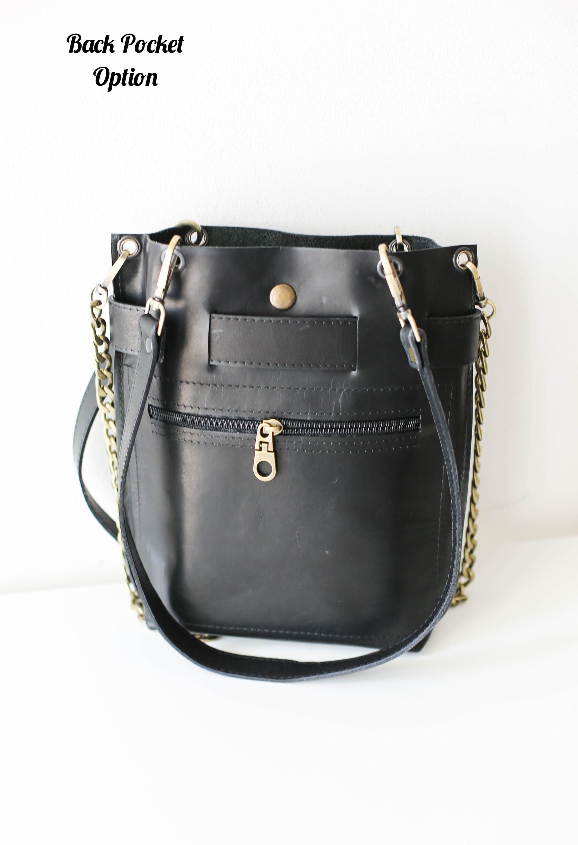 Black Leather Purse for women