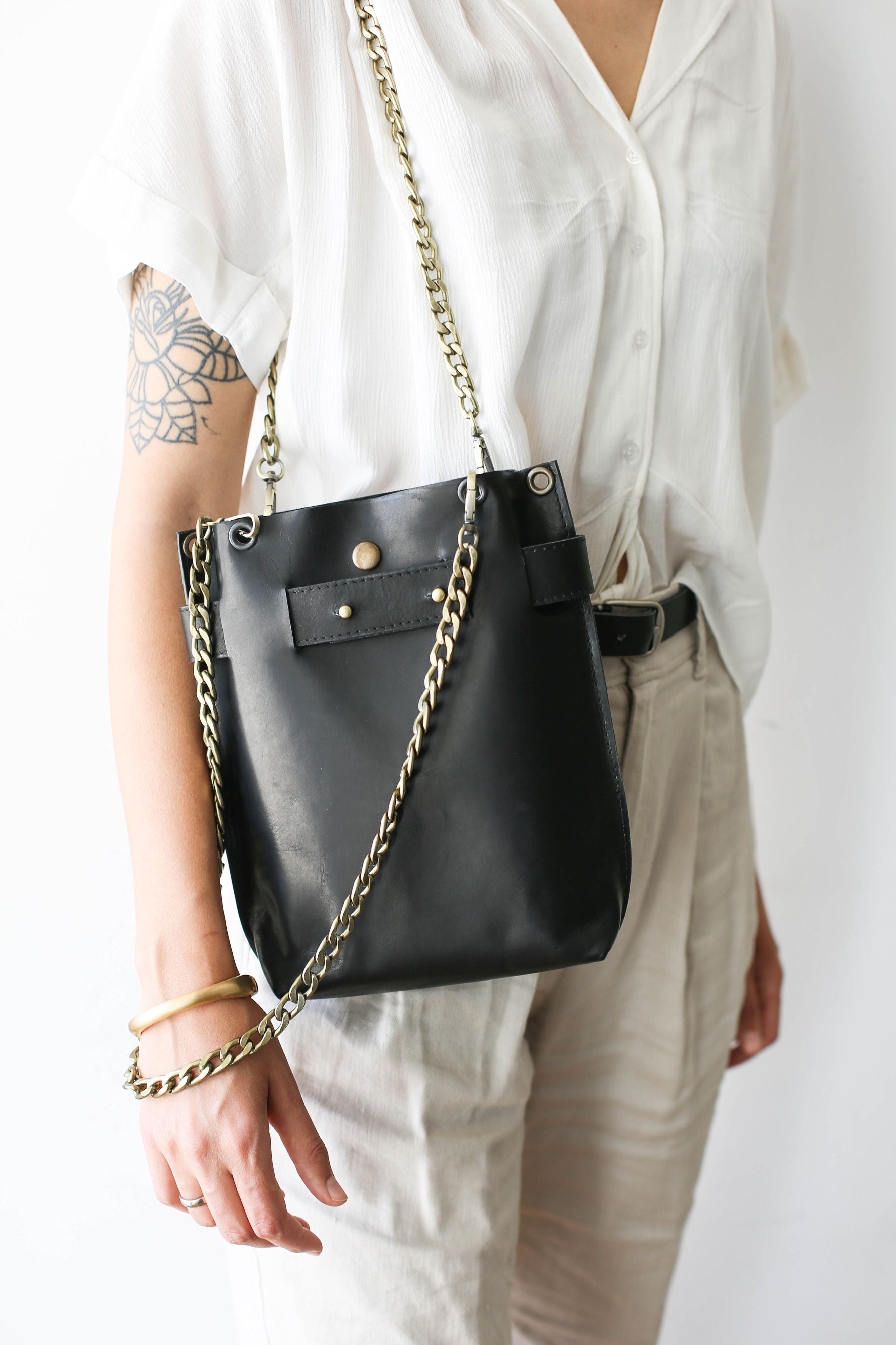 Black Leather Handbag