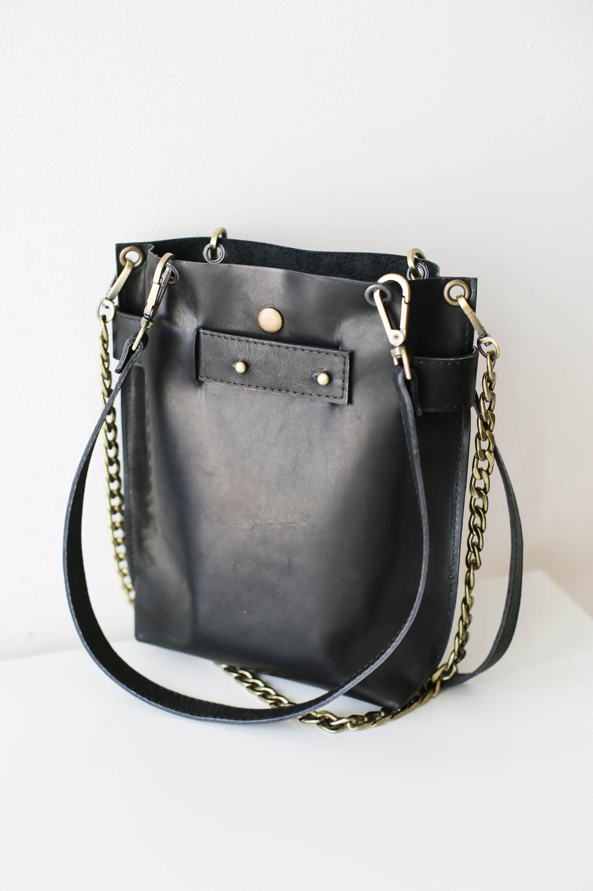 handmade leather handbag