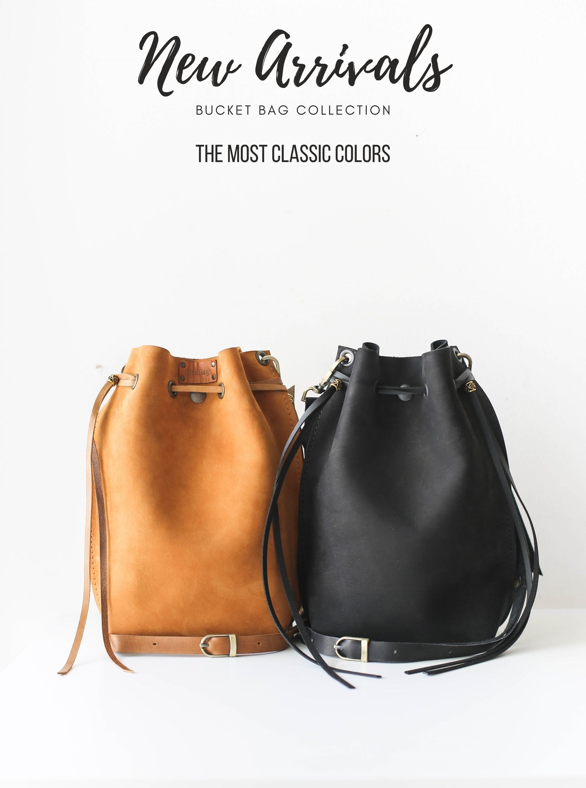Designer Leather Bucket Bags