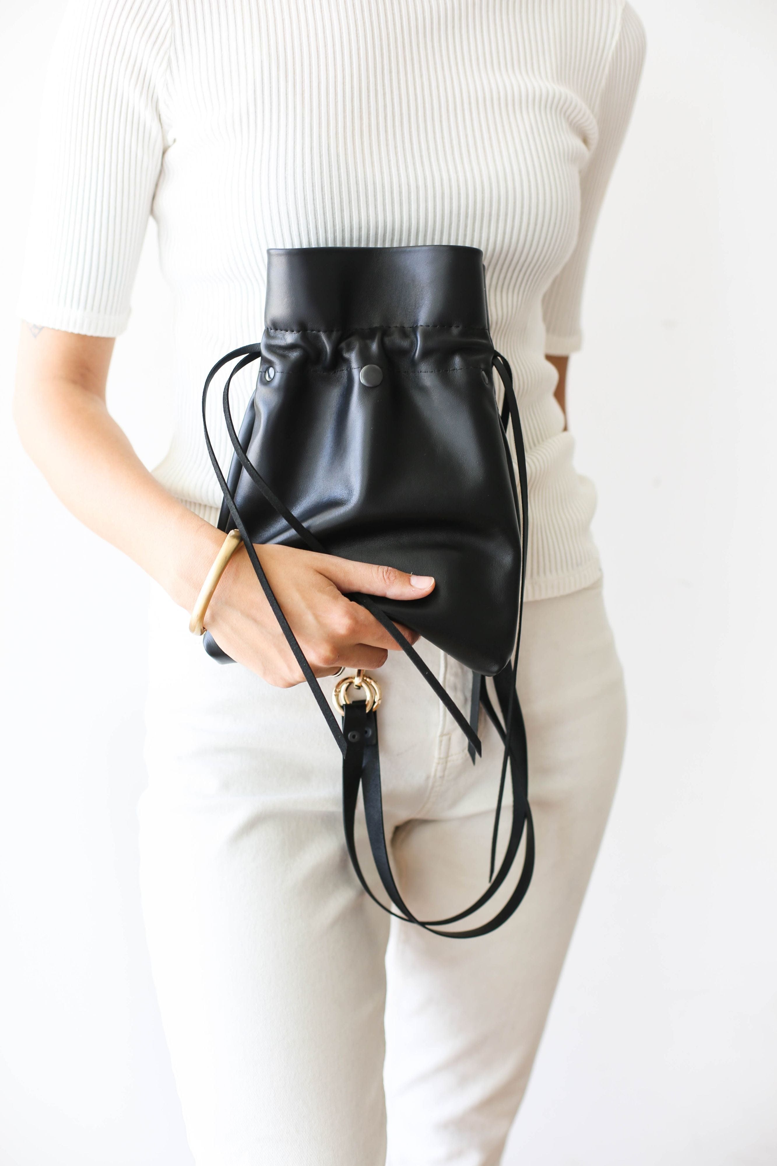 Black Leather Purse