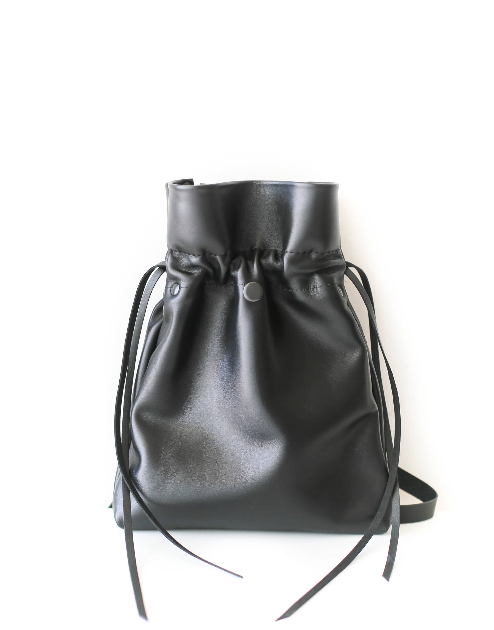 Black Soft Leather Crossbody Bag