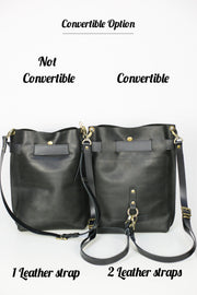 Convertible Black Leather bag