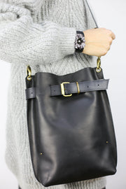 Crossbody Black Leather Bag