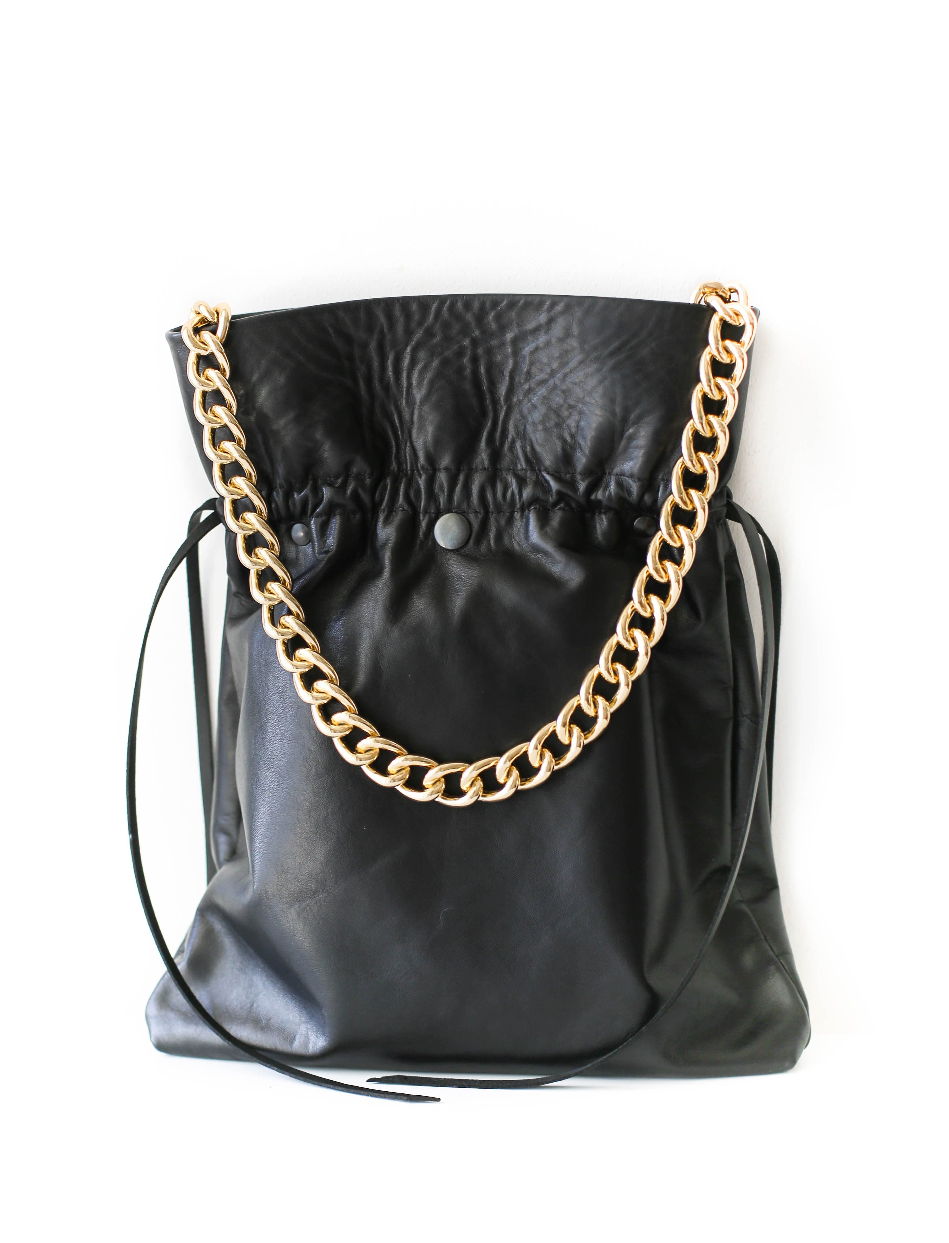 Black Leather Handbag