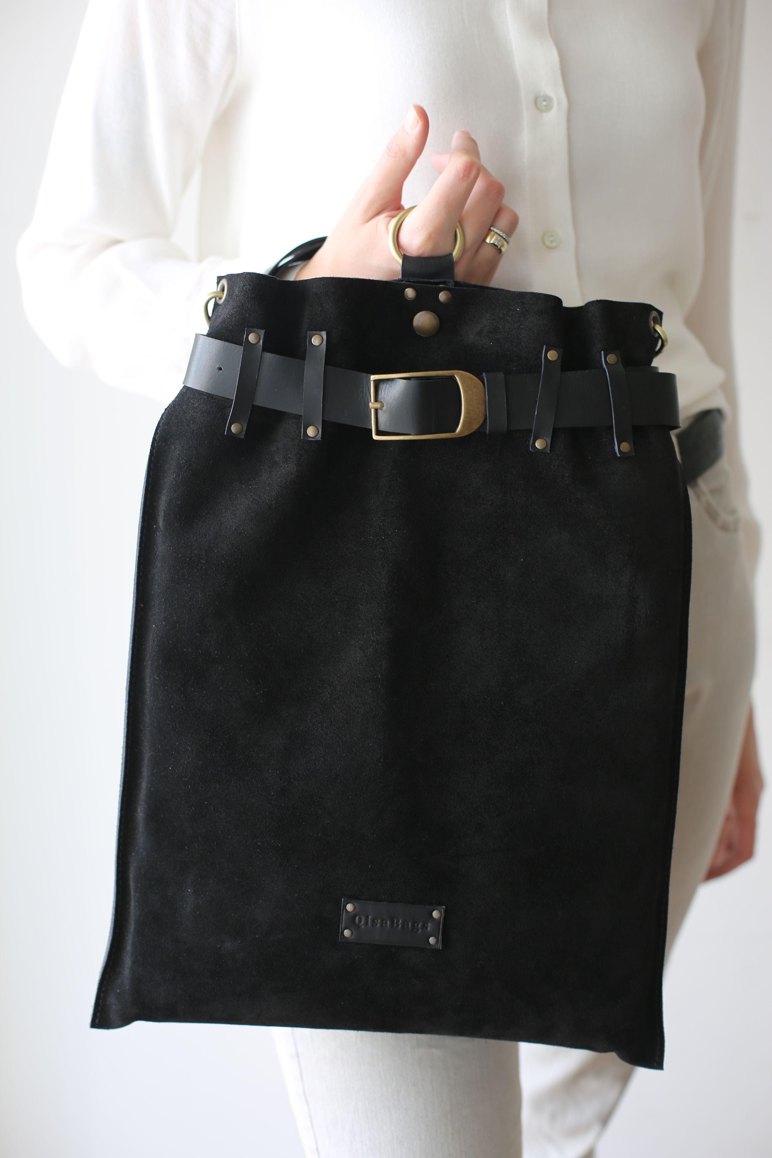 Black Suede Bag