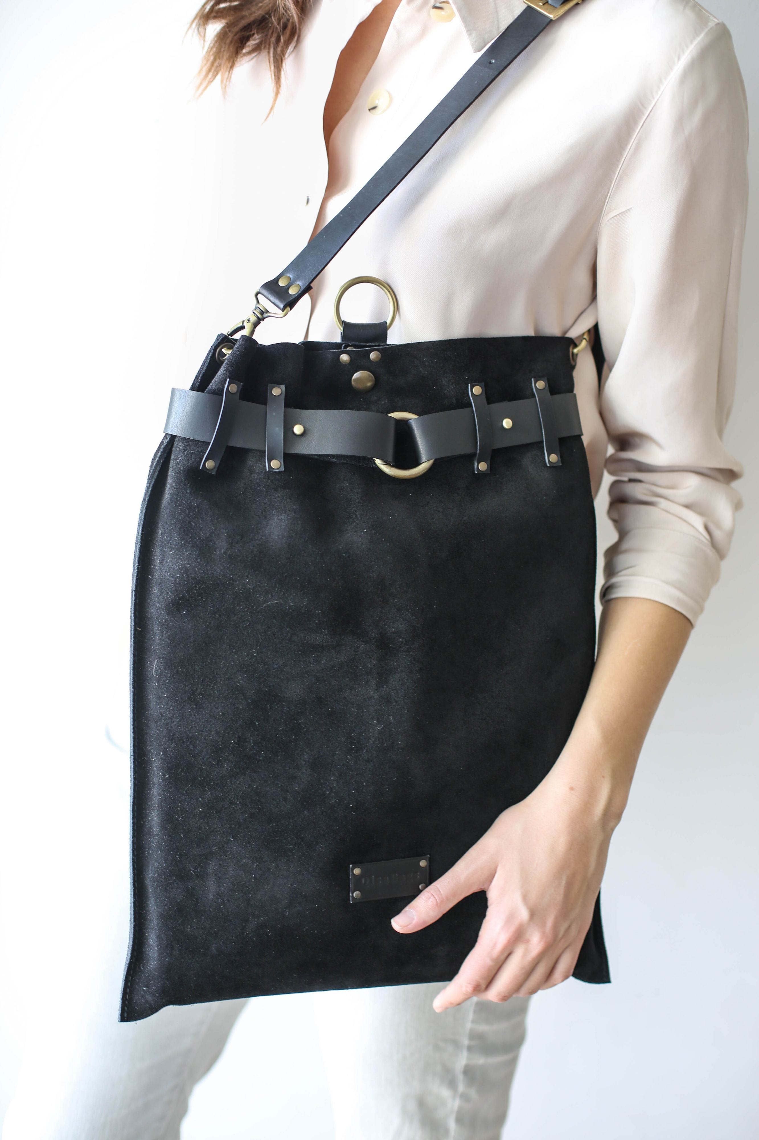 Suede Leather Handbag