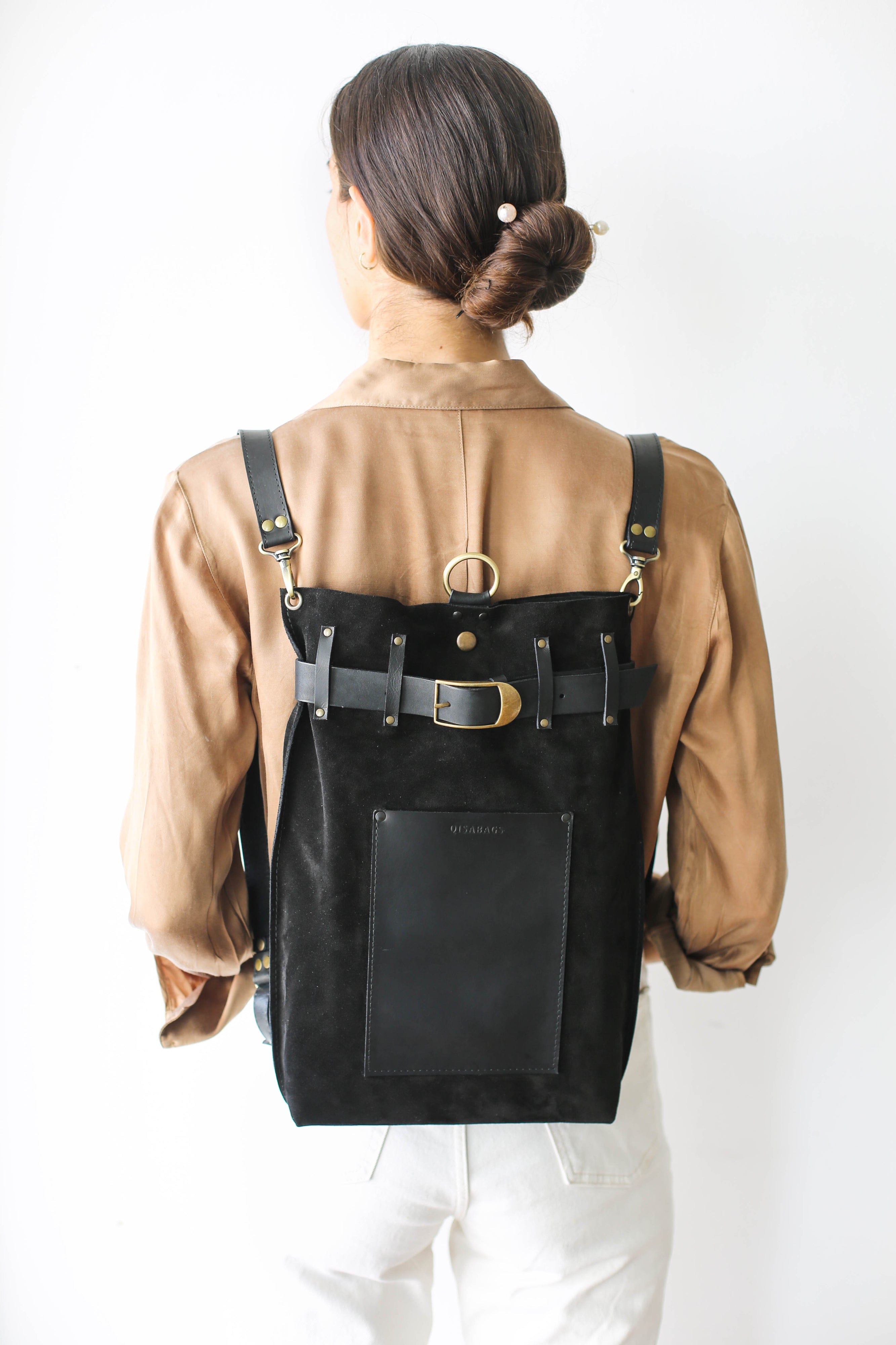 Suede Leather Backpack