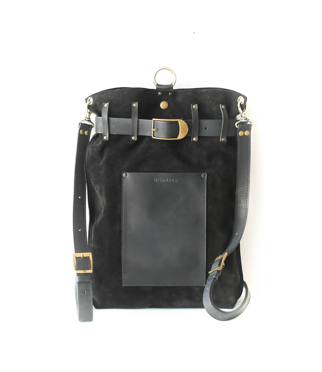 Black Leather backpack for women