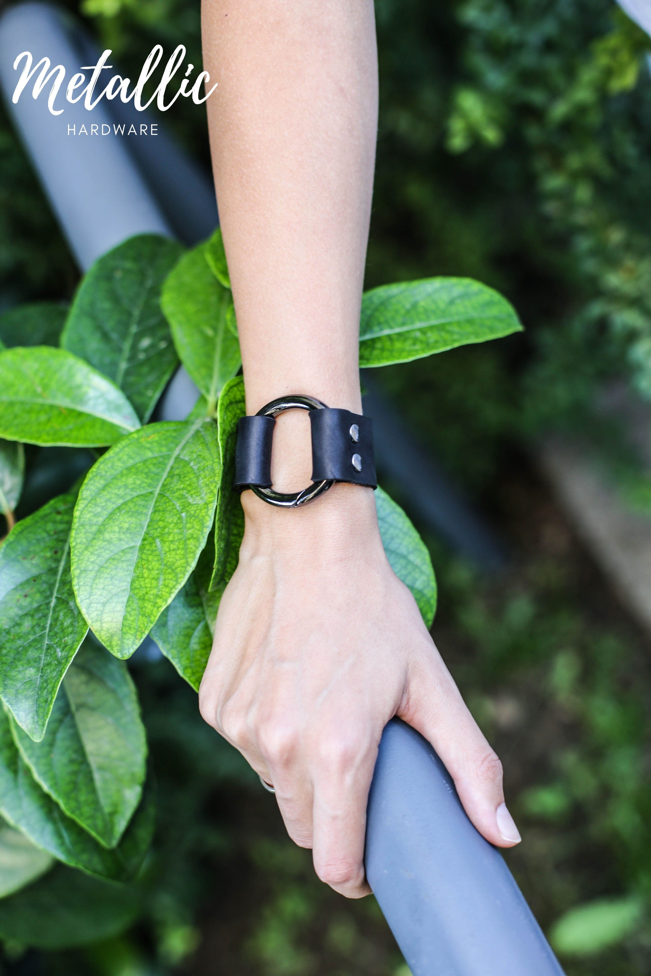 Black Leather Bracelet