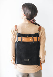 Black Leather Backpack Women's