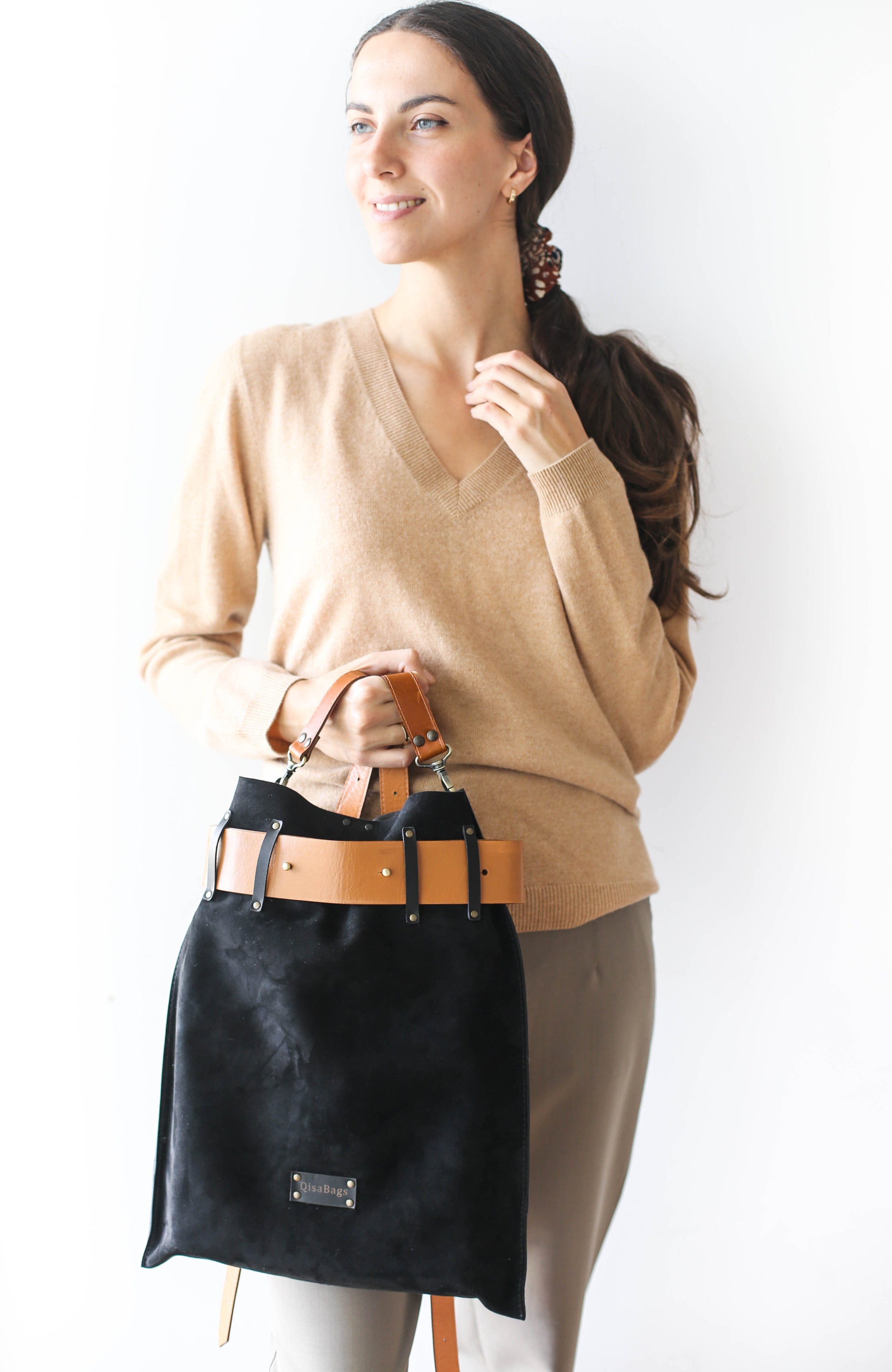 Black Leather Handbag