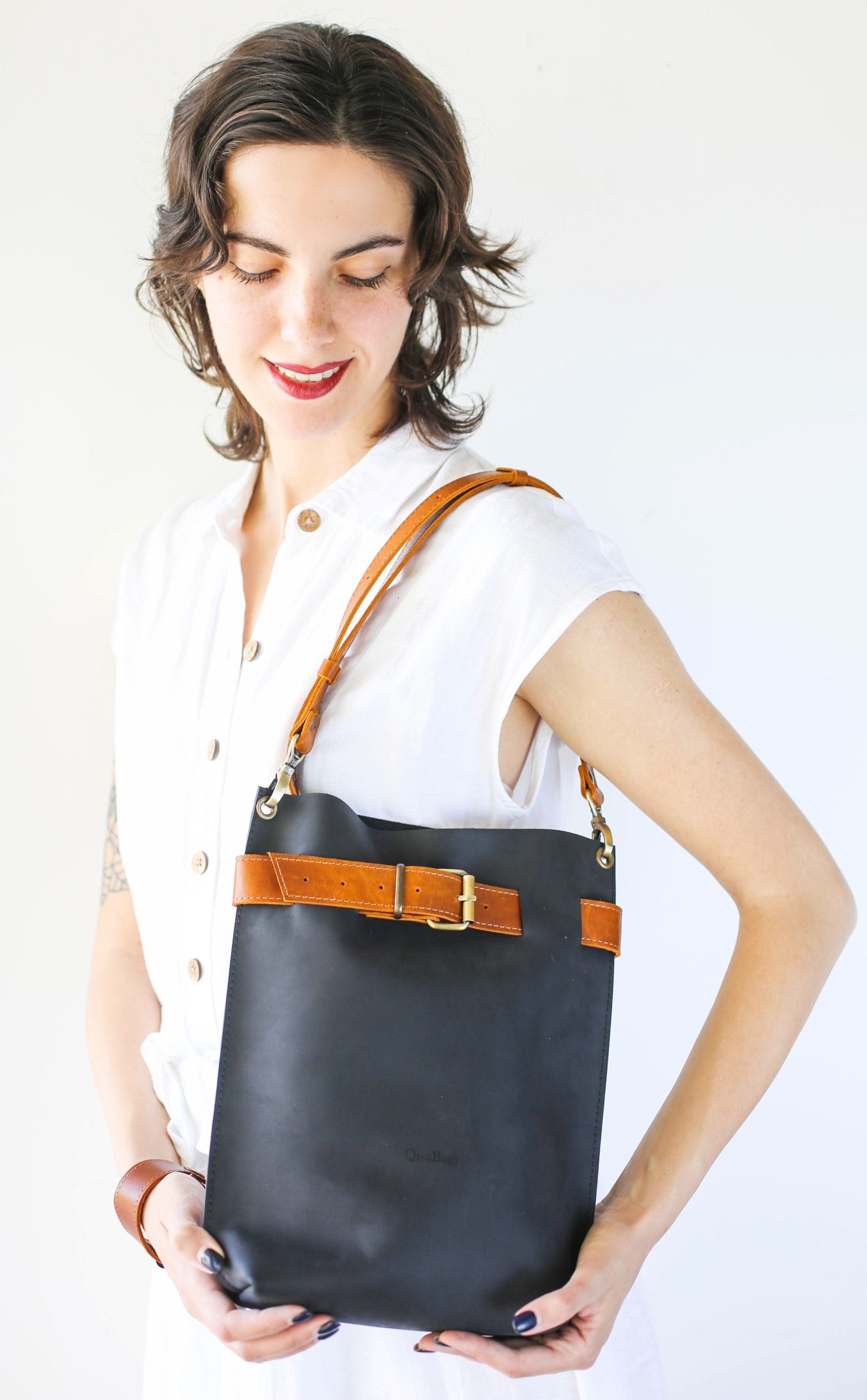 Black Leather shoulder bag