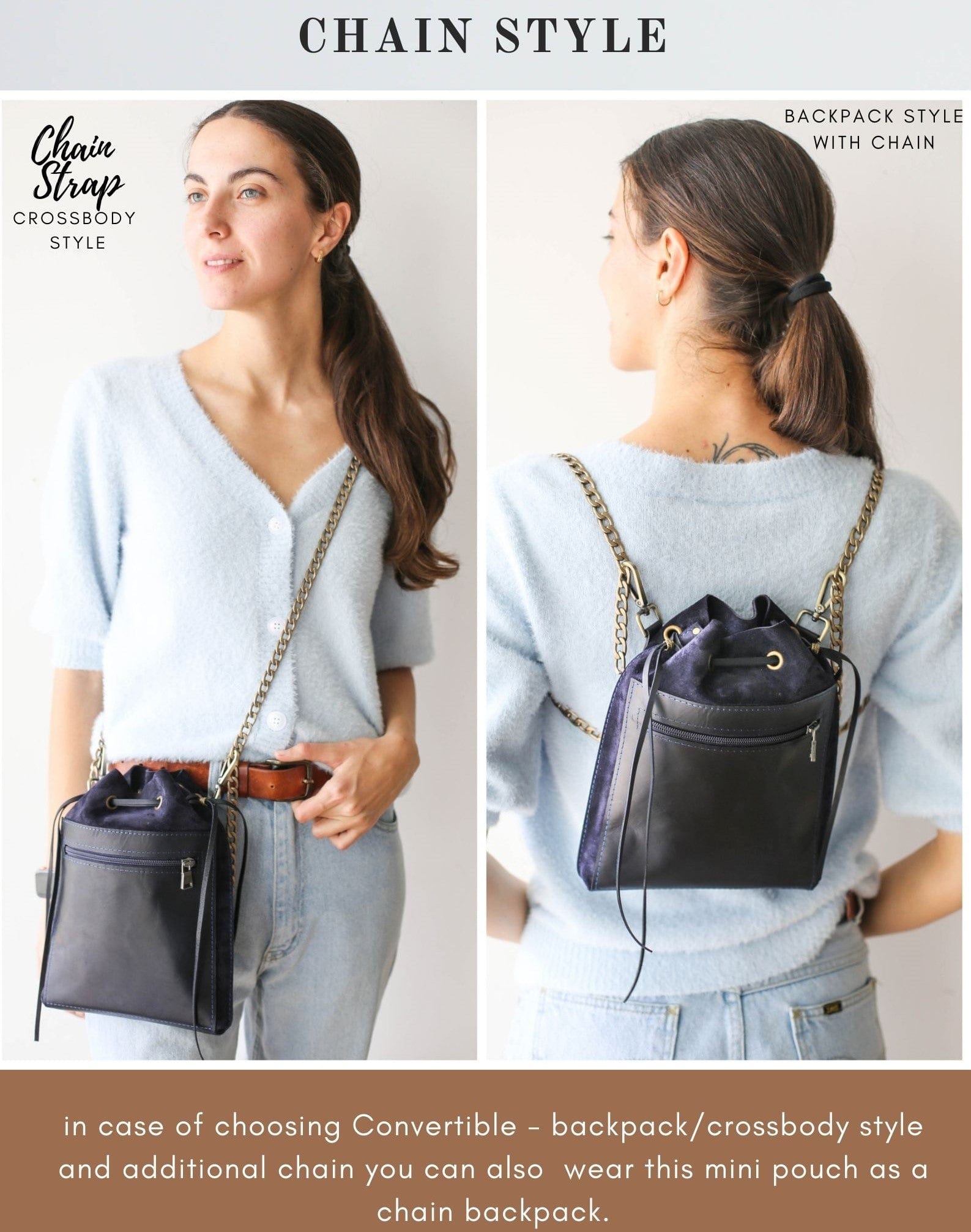 Gorgeous Fawn Design Navy Blue Fanny Pack Hip Belt Bag
