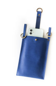 handmade phone leather bag
