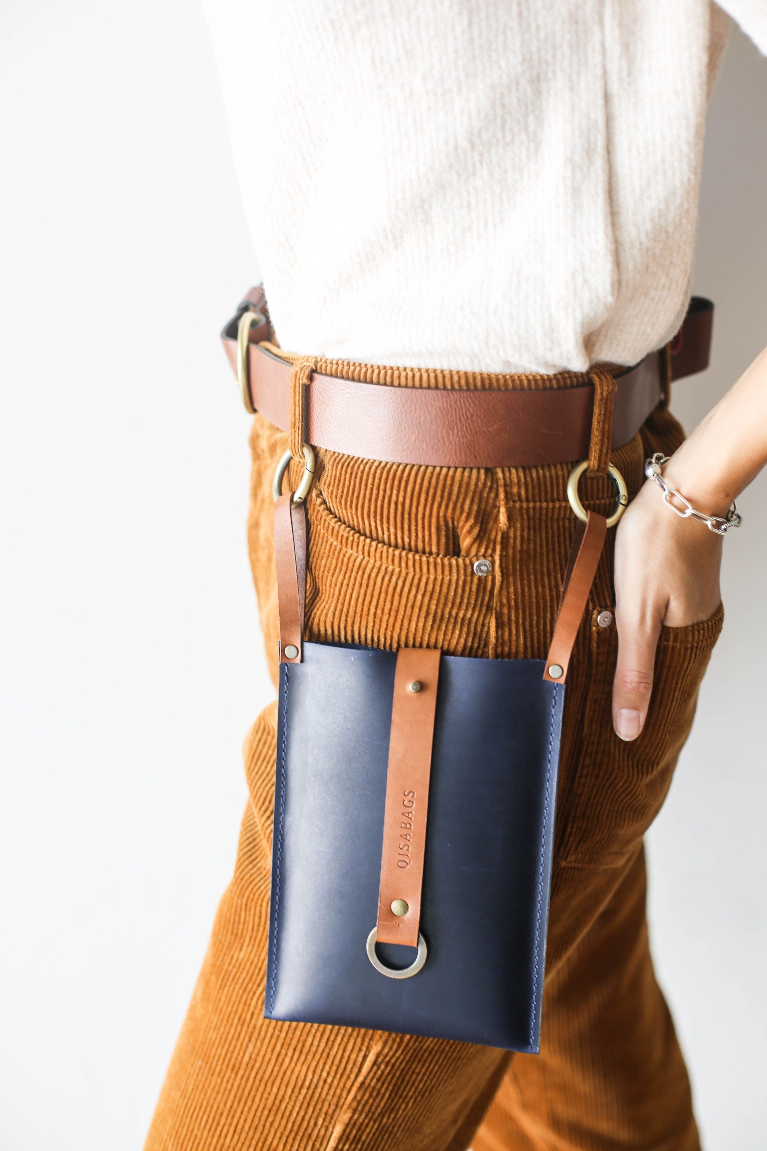 Handmade leather belt bag