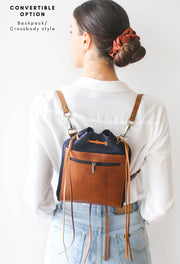 leather backpack purse for women