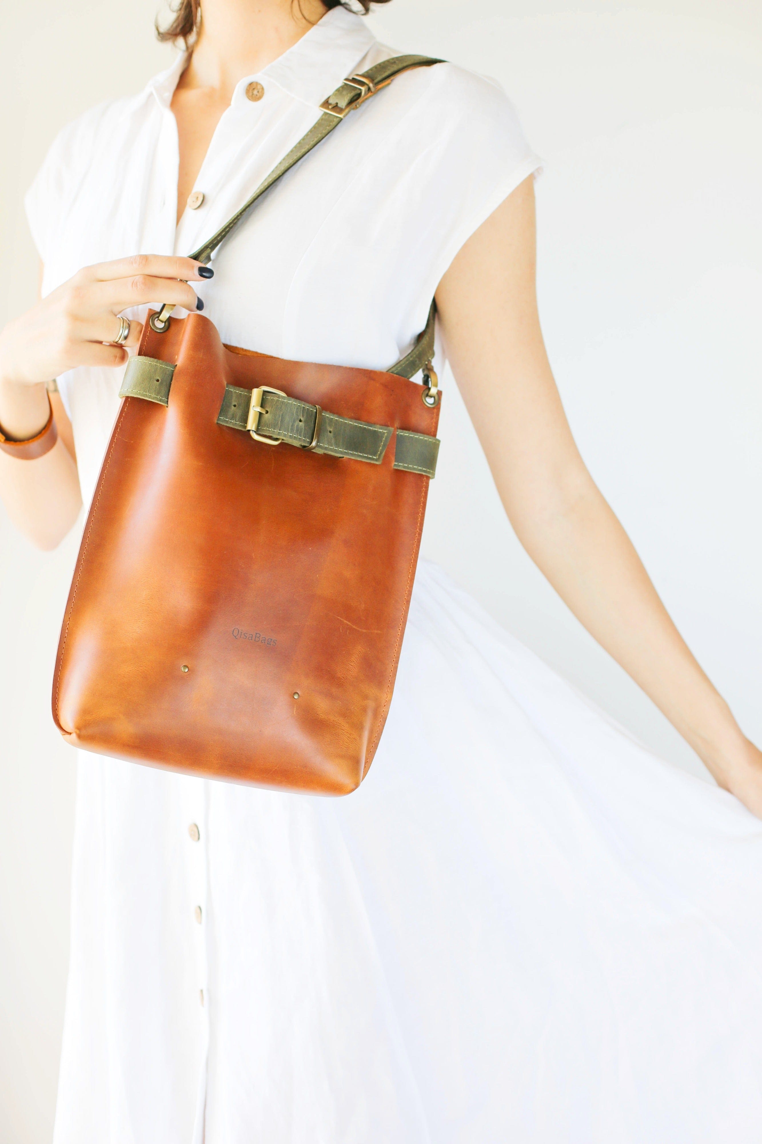 Brown Leather Shoulder Bag