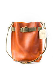 Handmade brown leather bag