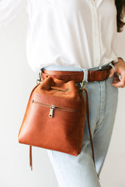 small leather waist bag