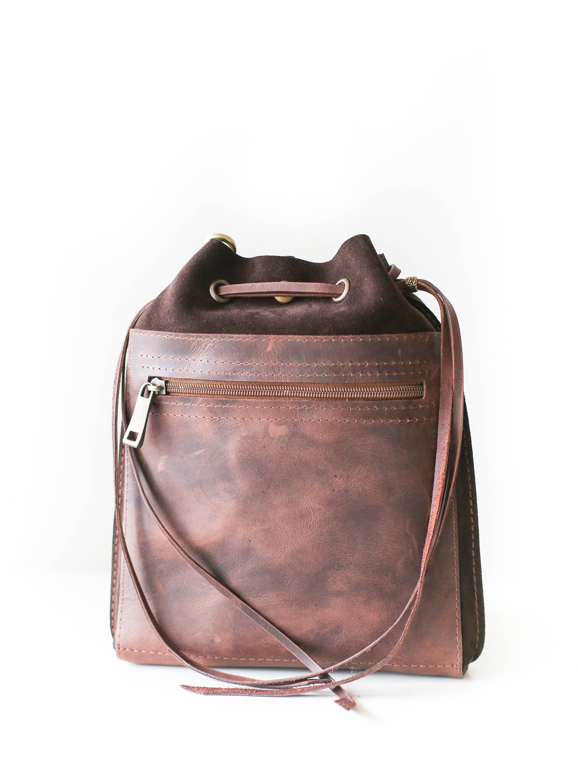 suede brown purse