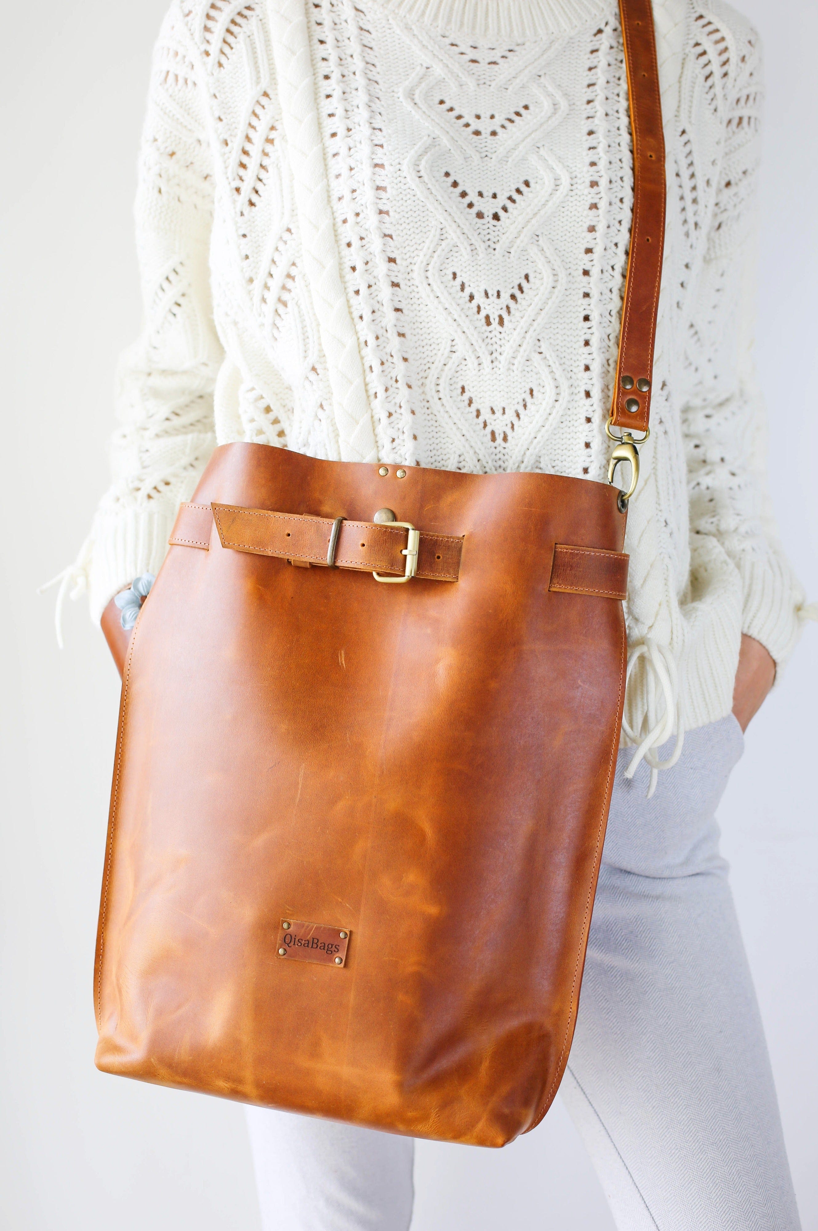 Large Leather Crossbody Bag