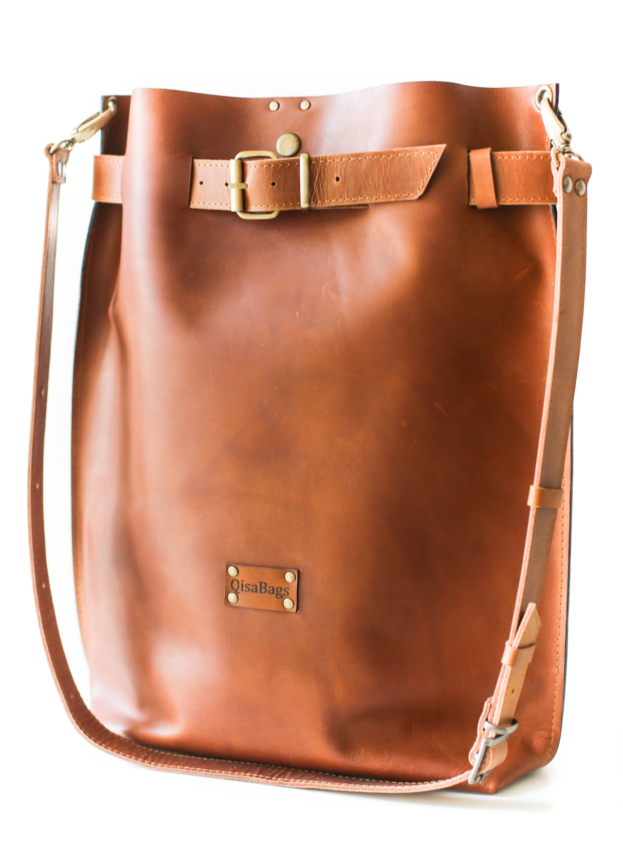 Large brown leather bag