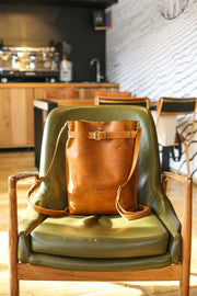 Vintage leather backpack