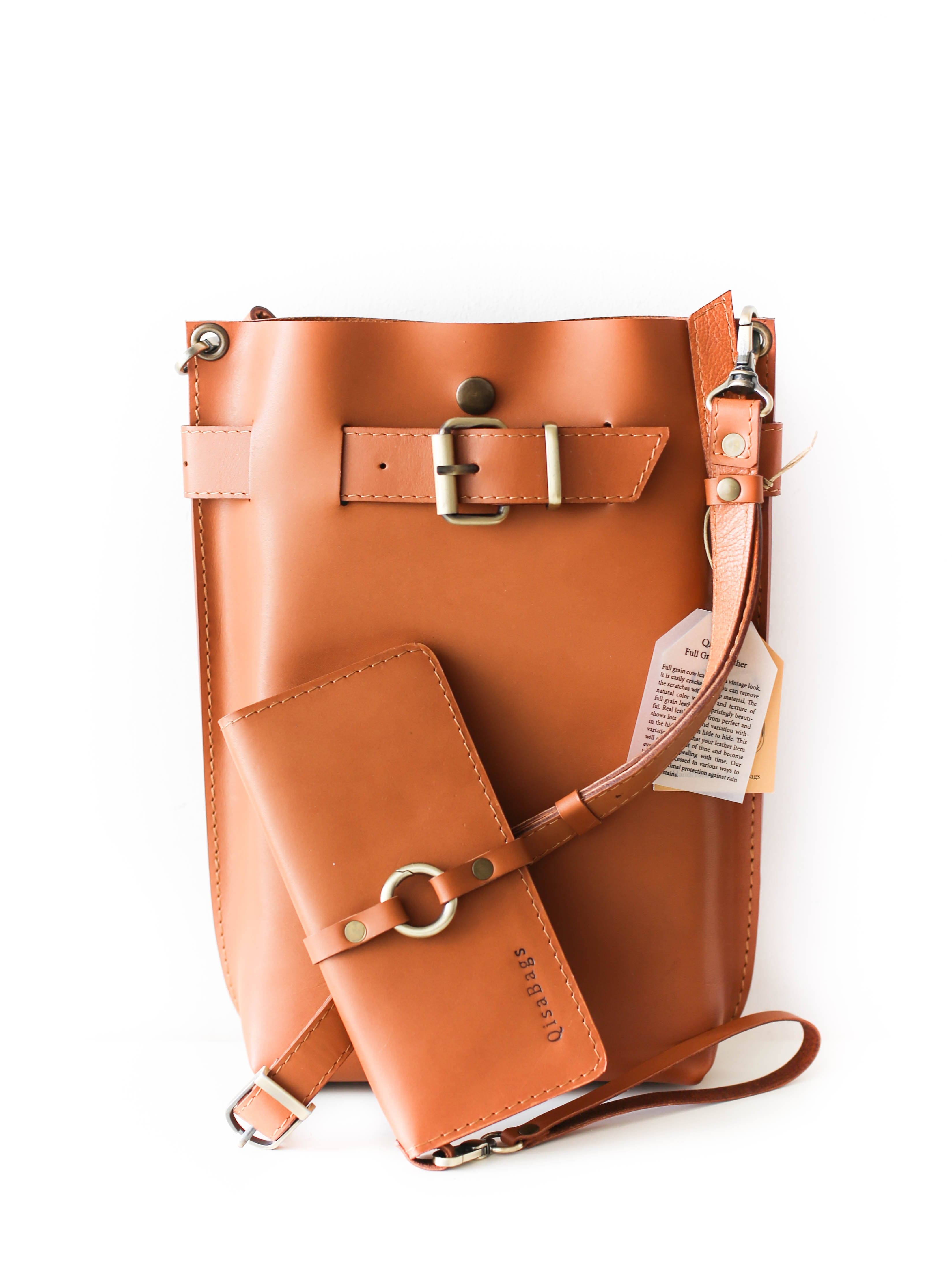 Full grain leather online backpack purse