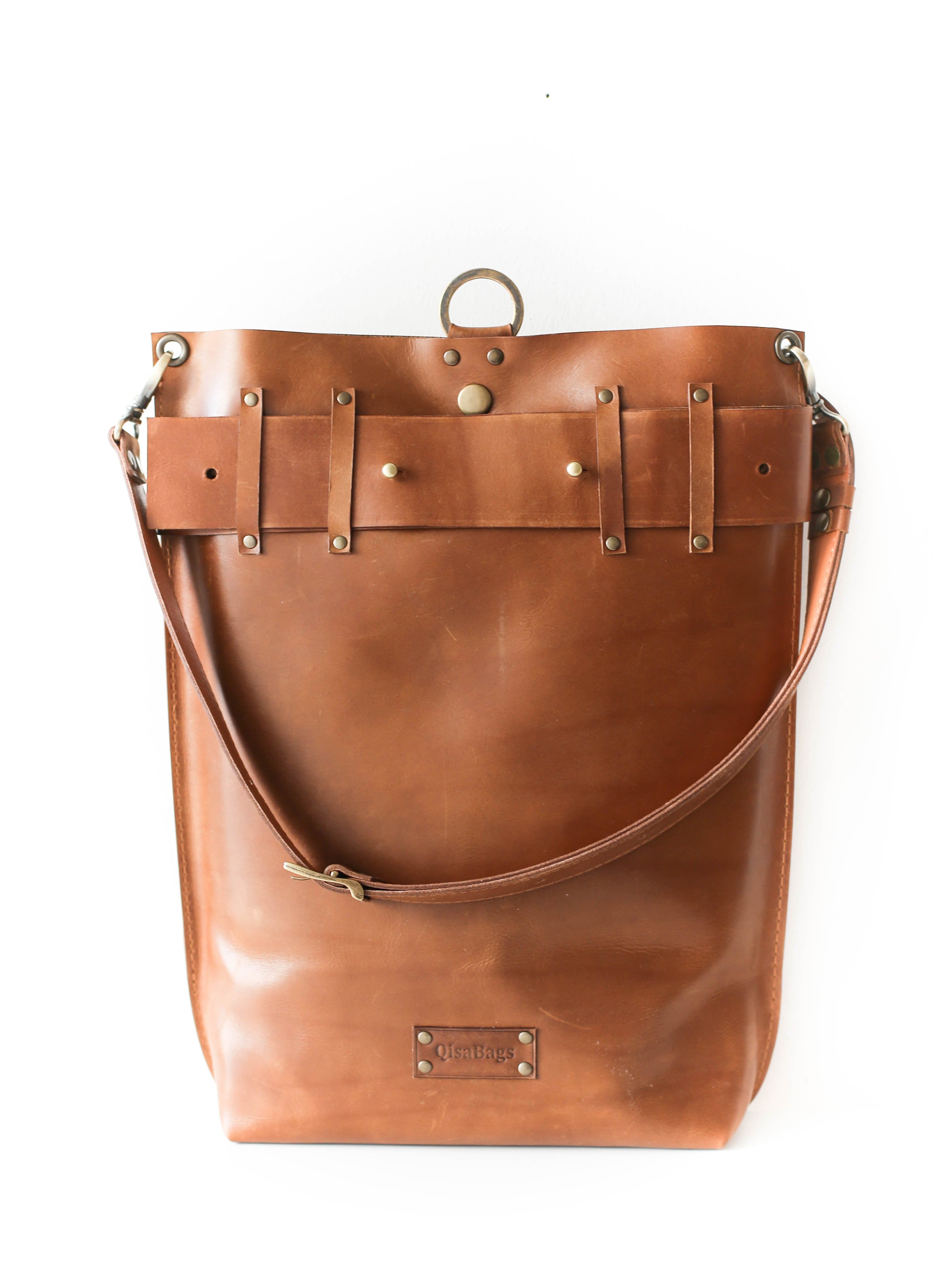 Brown leather bag